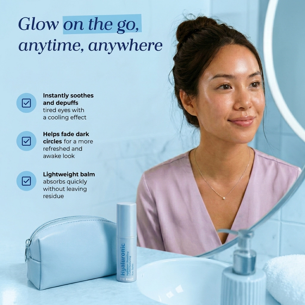 Lovery Hyaluronic Hydration-Boosting Eye Balm - Korean Skin Care Moisture & Line-Smoothing Treatment