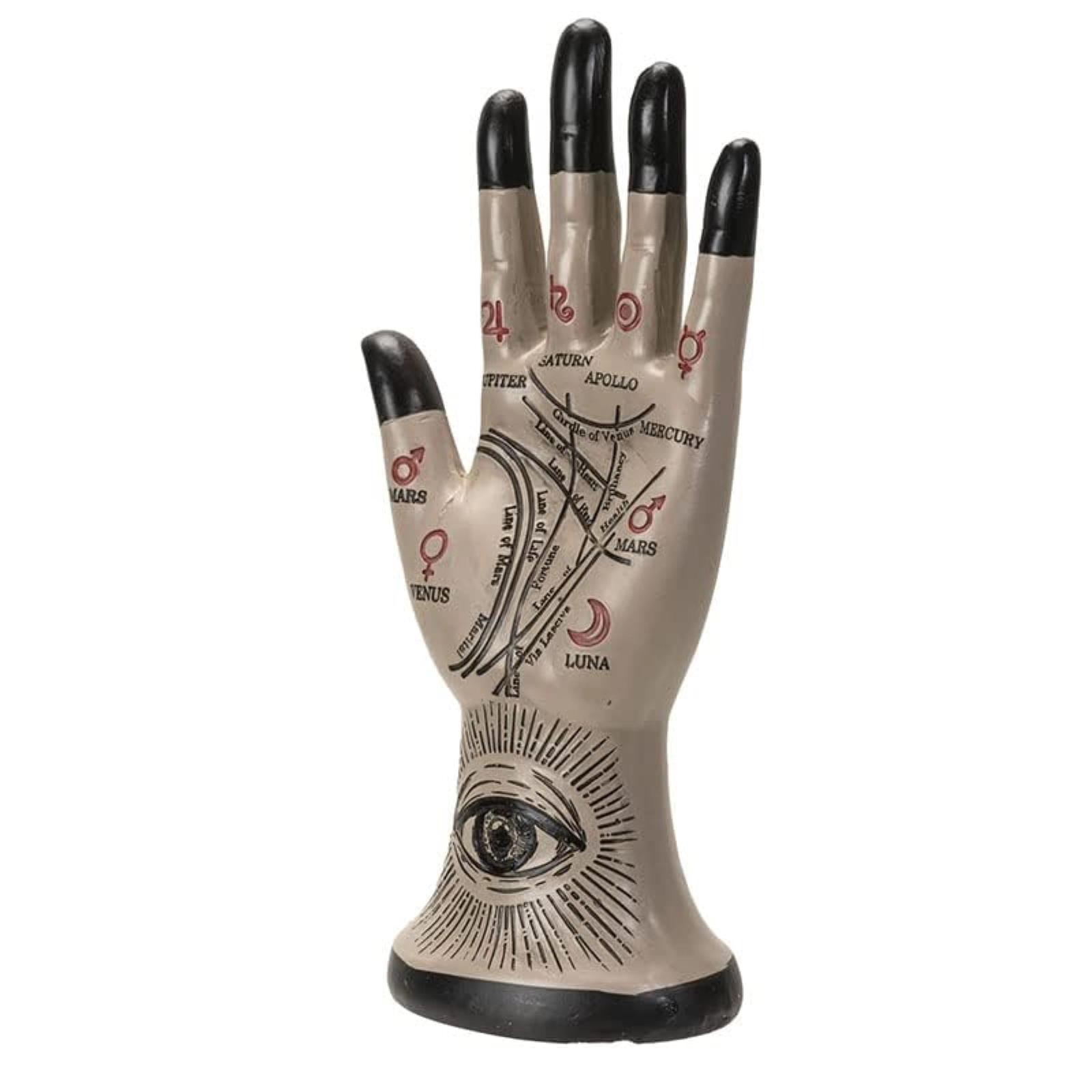 Pacific Giftware Palmistry Hand with Eye Figurine 8.9 inch Height Resin Halloween Home Decor