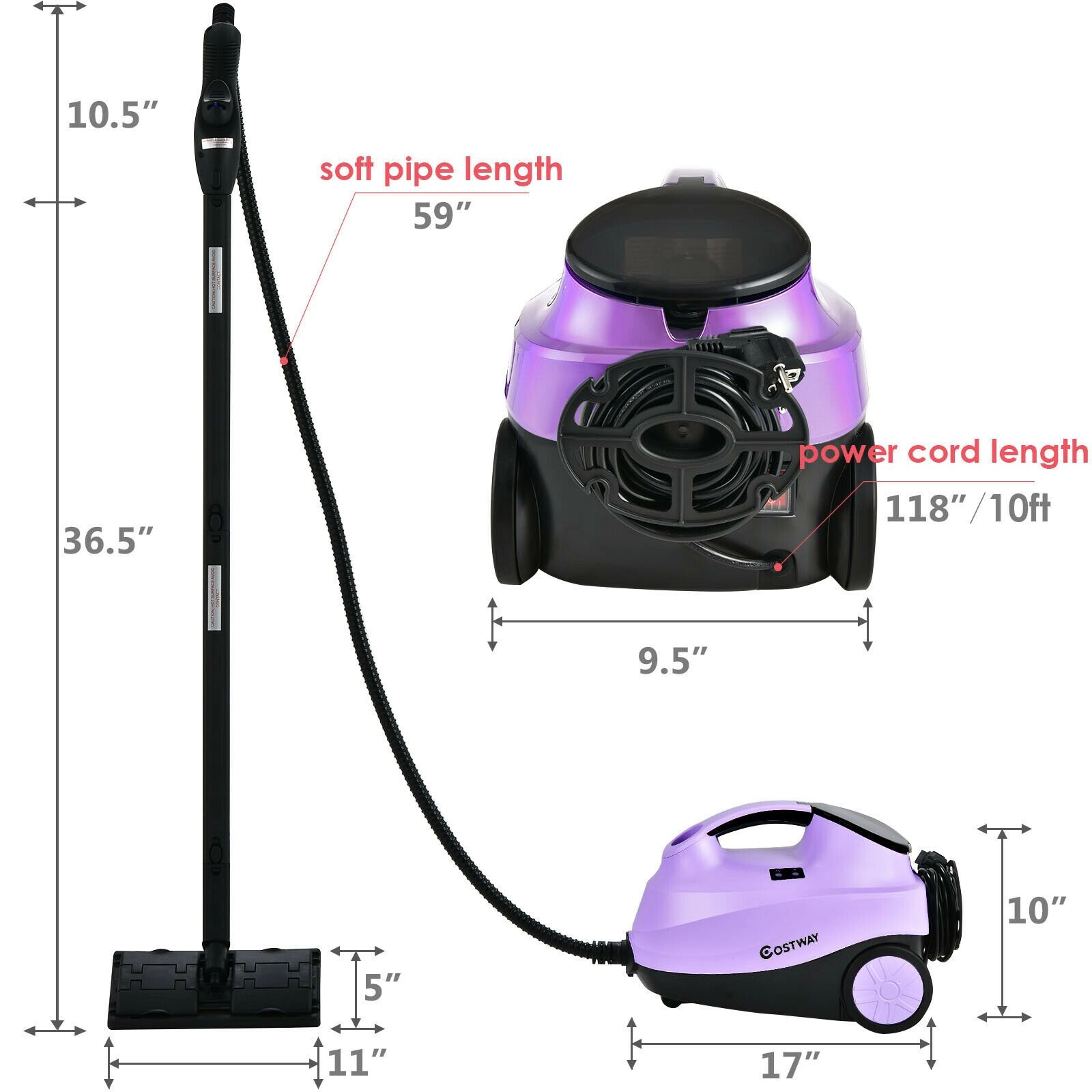 SlickBlue Portable Steam Cleaning Machine, Powerful Cleaner for Home & Car