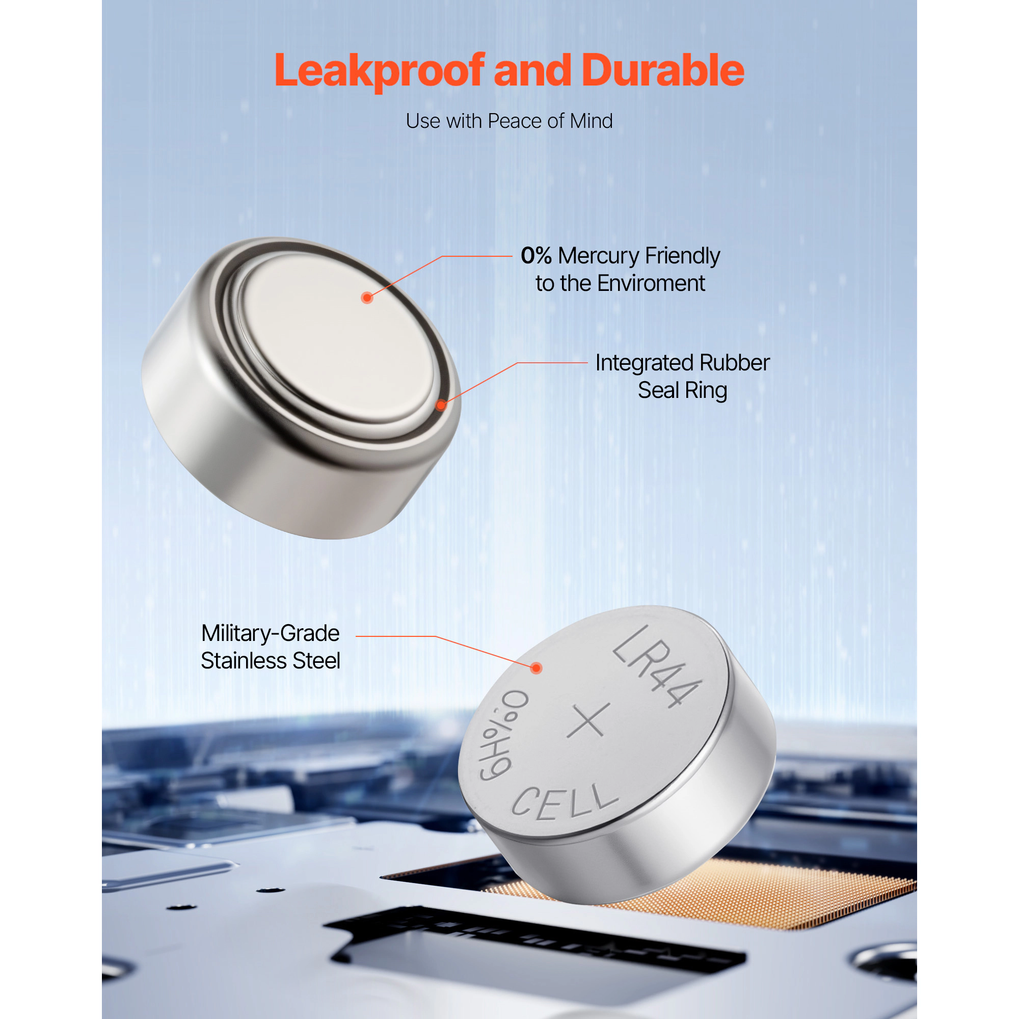 HONGGE Coin Cell Batteries for Devices and Other Non-Mercury Battery Count