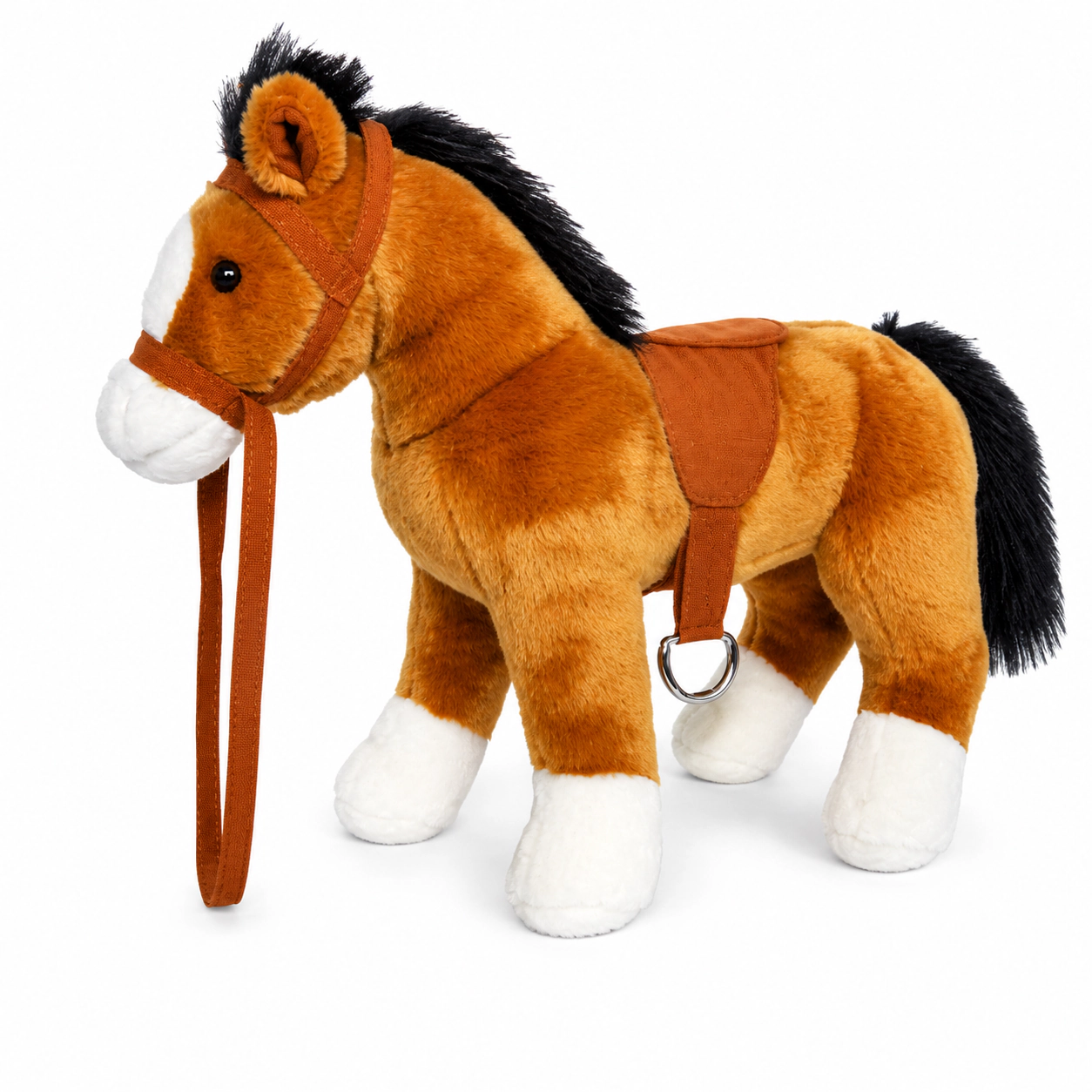 Auswella Plush® 17-Inch Copper Penny Golden Brown Horse