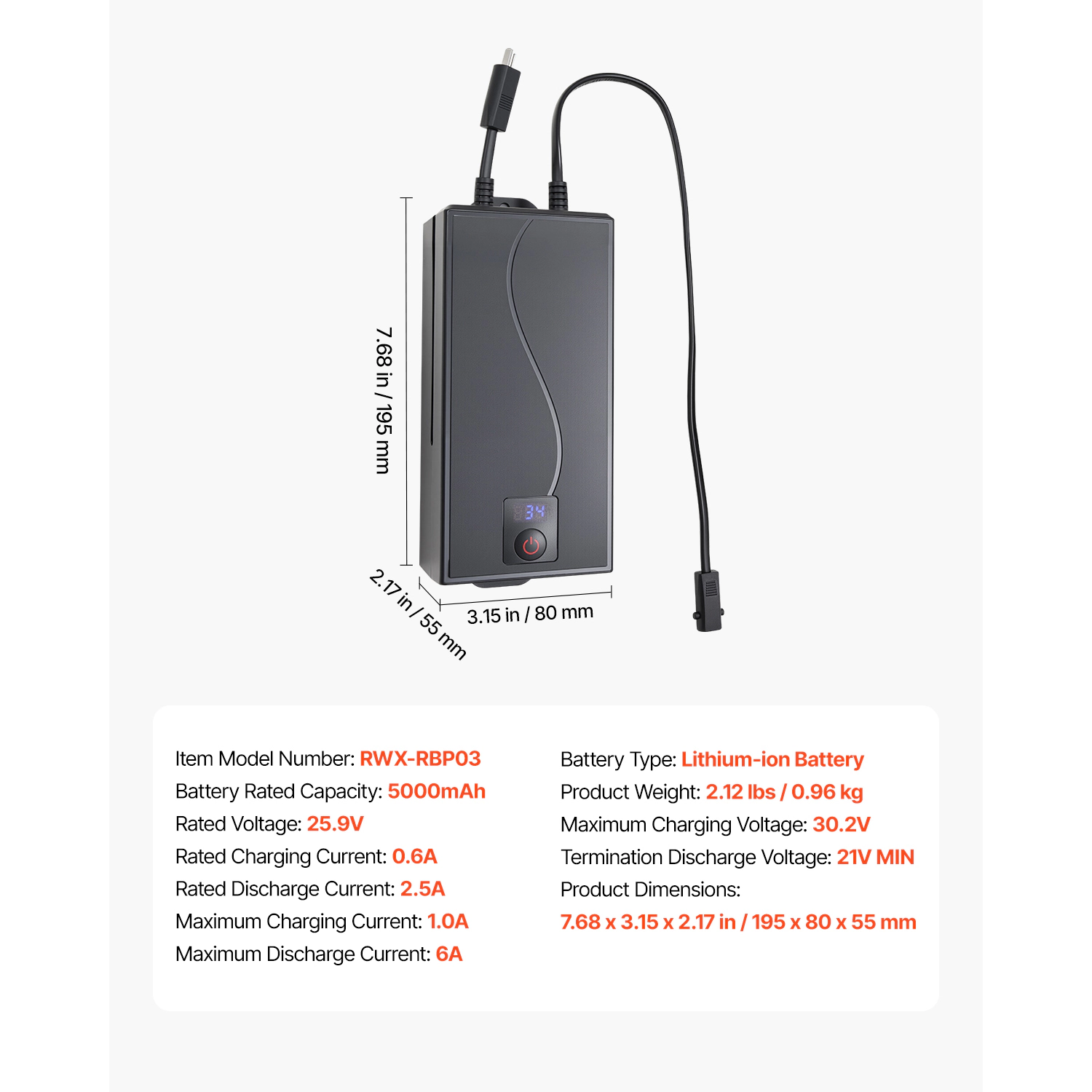 HONGGE Battery Pack for Reclining Furniture, Rechargeable Recliner Battery Pack