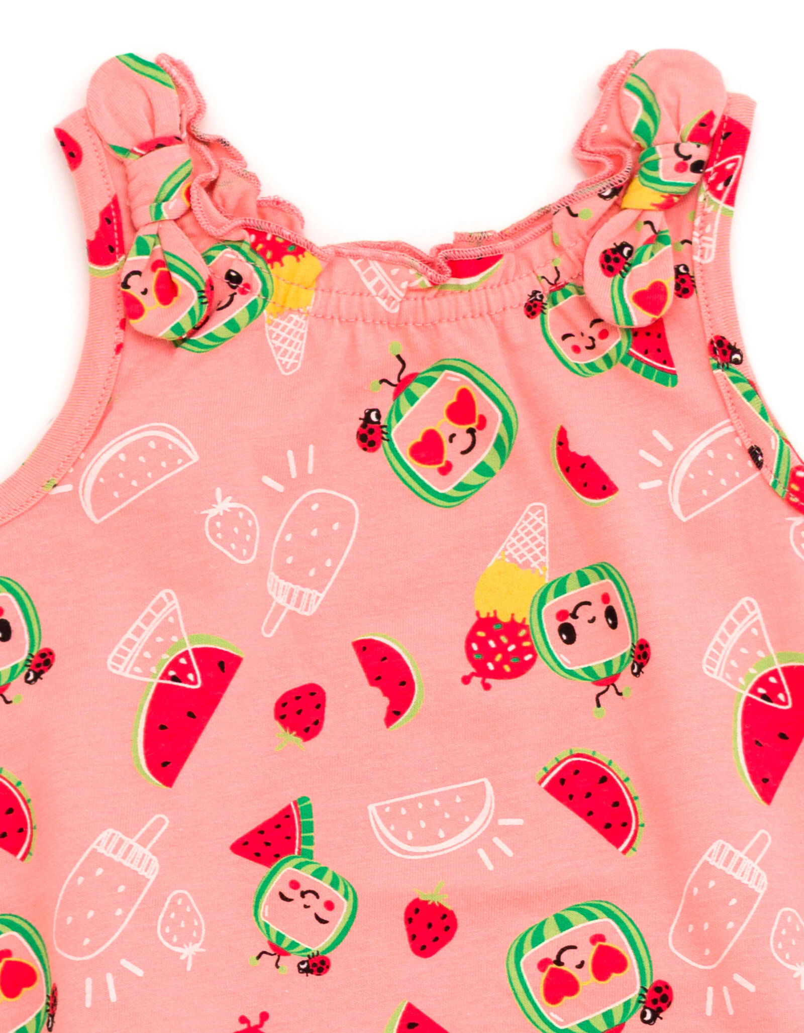 Cocomelon Baby Girls' Sleeveless Bubble Romper