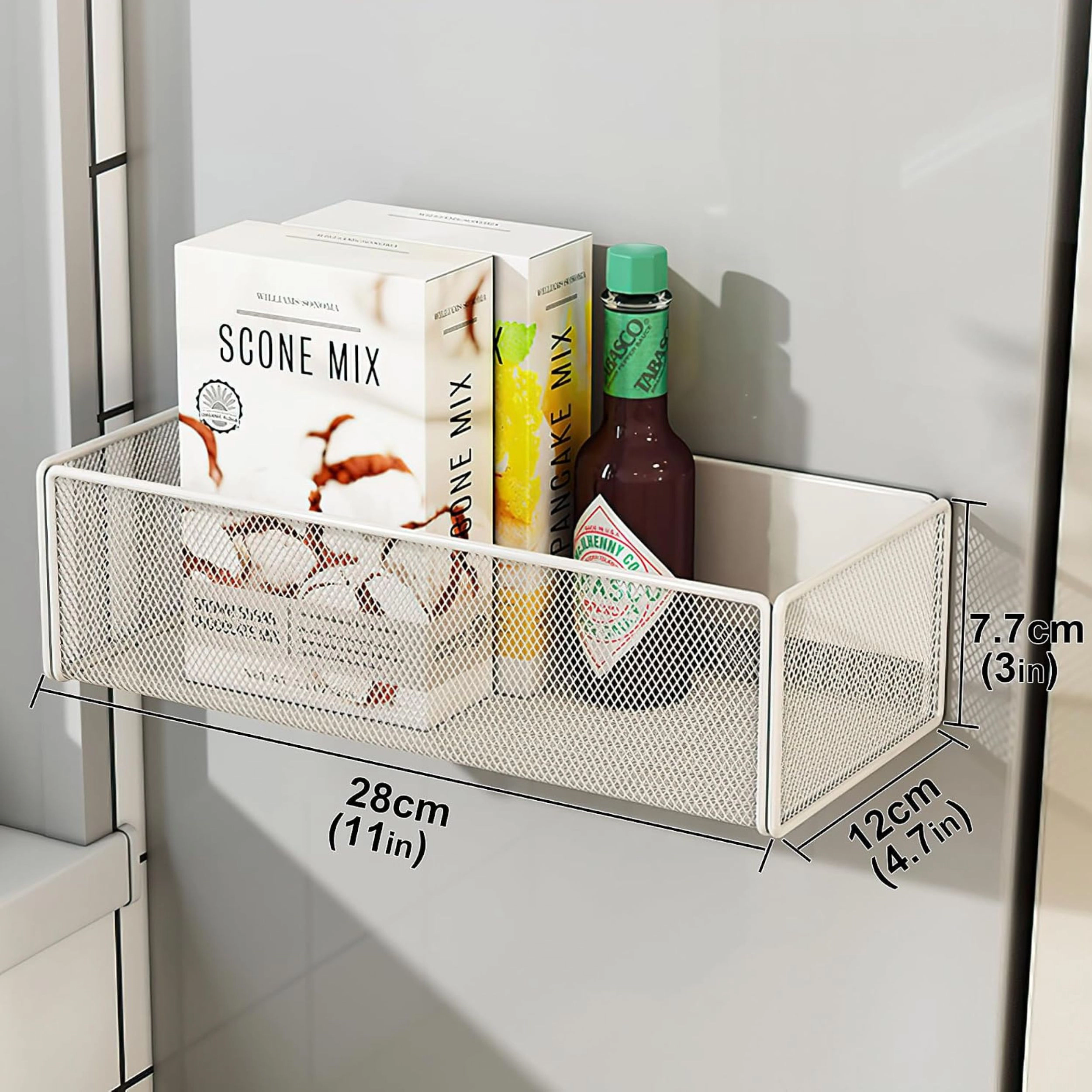 Stock Preferred Magnetic Metal Storage Shelf Basket Organizer