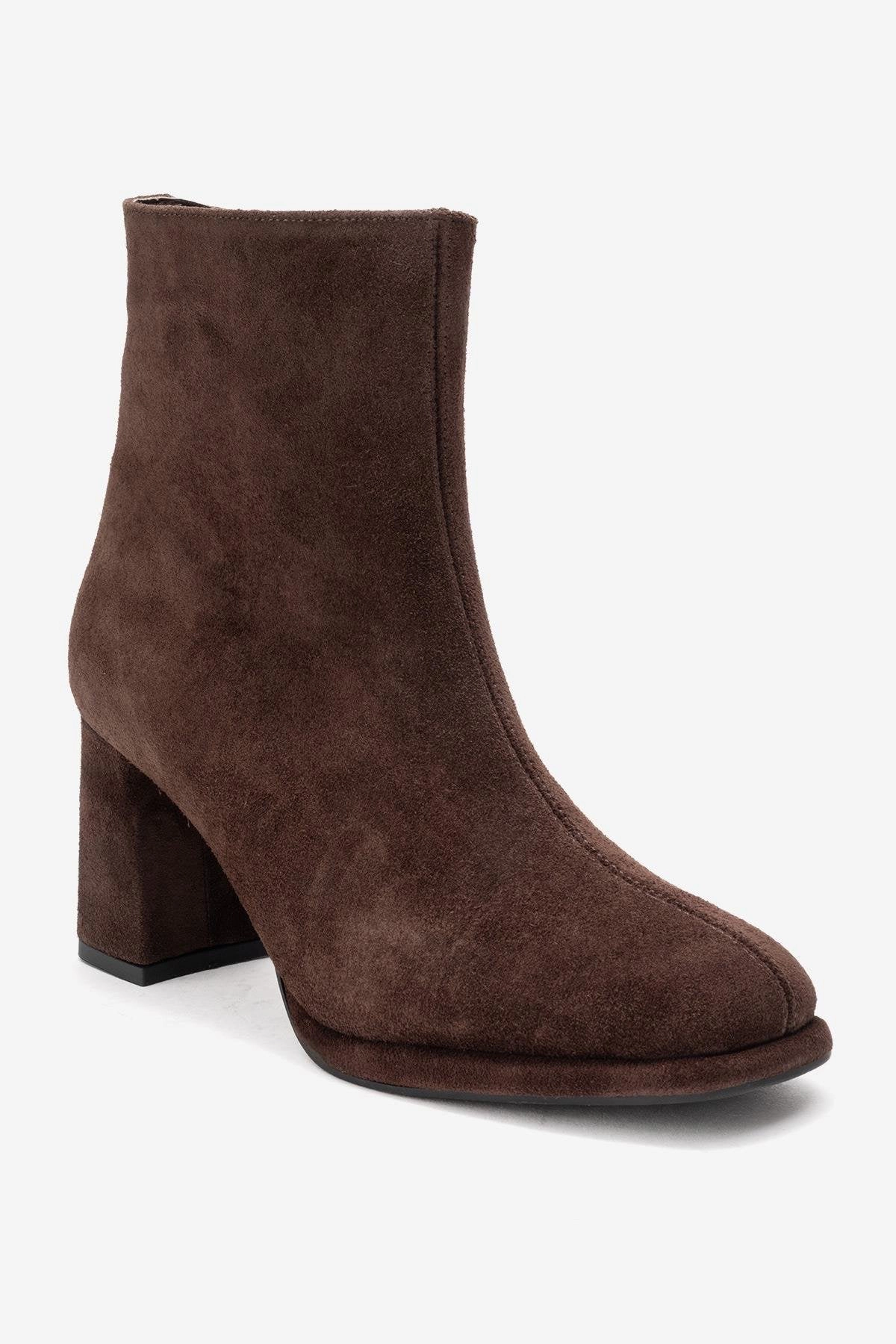 Forever & Always Womens Napoli Leather Block Heel Boot