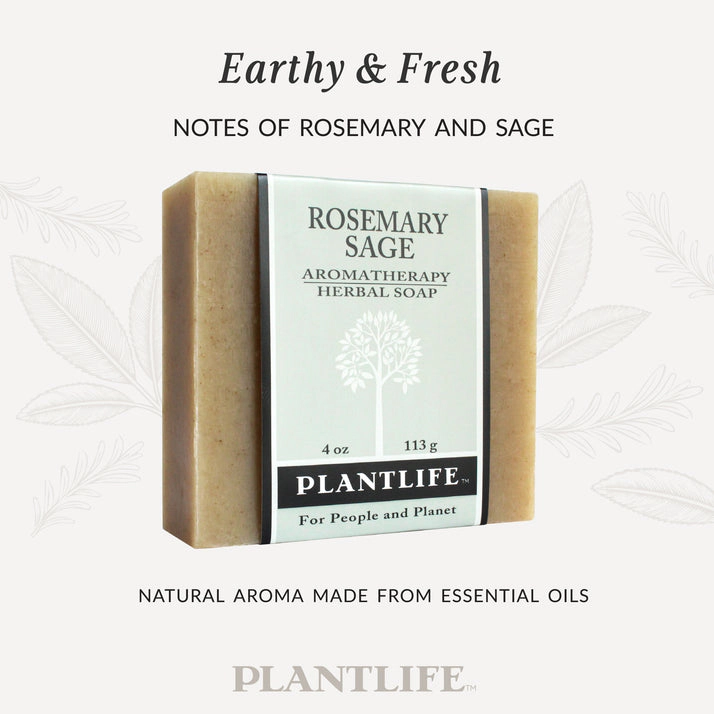 Plantlife Rosemary Sage Aromatherapy Herbal Soap