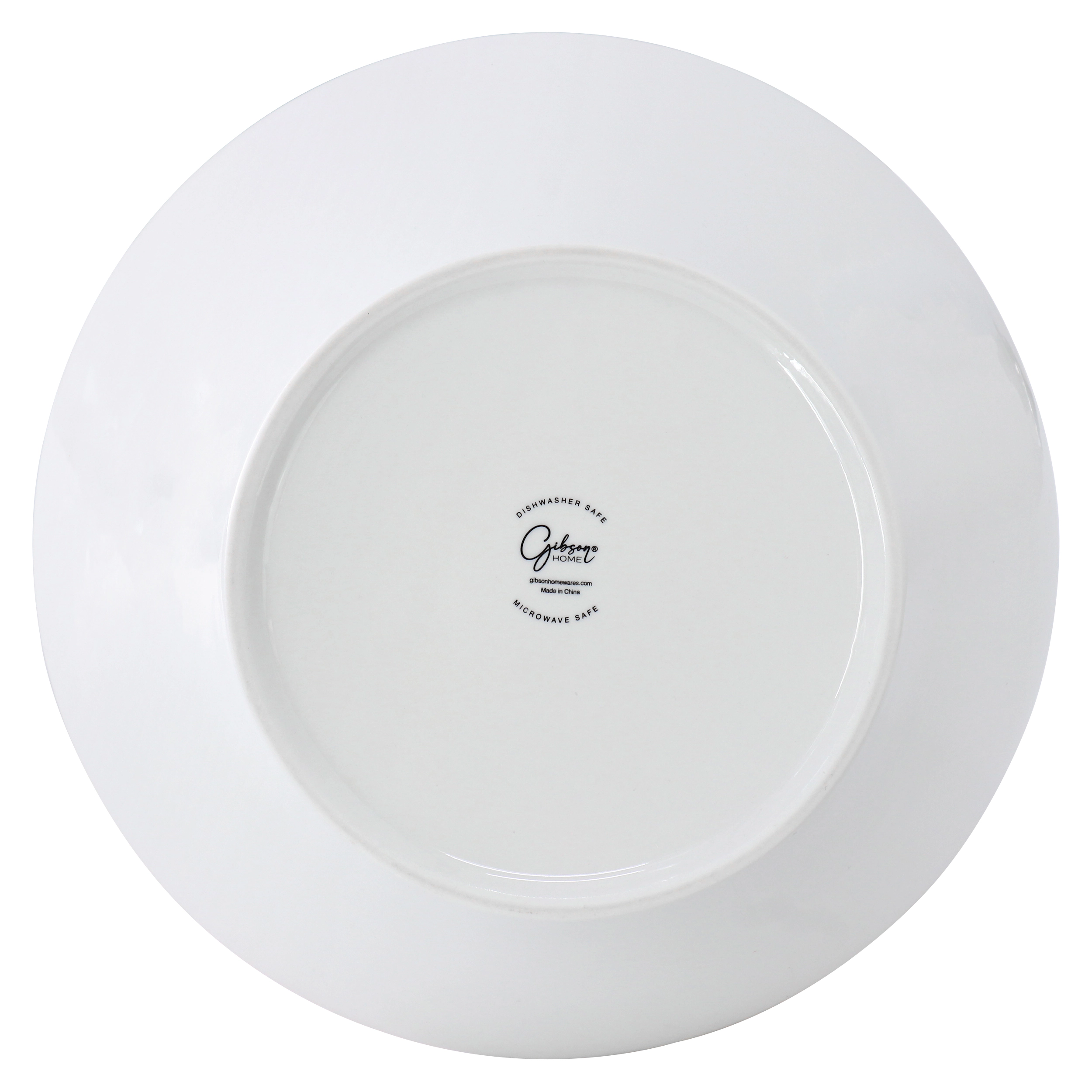 Gibson Home Great Essentials 9.4 Inch Round Fine Ceramic Meal Bowl in White