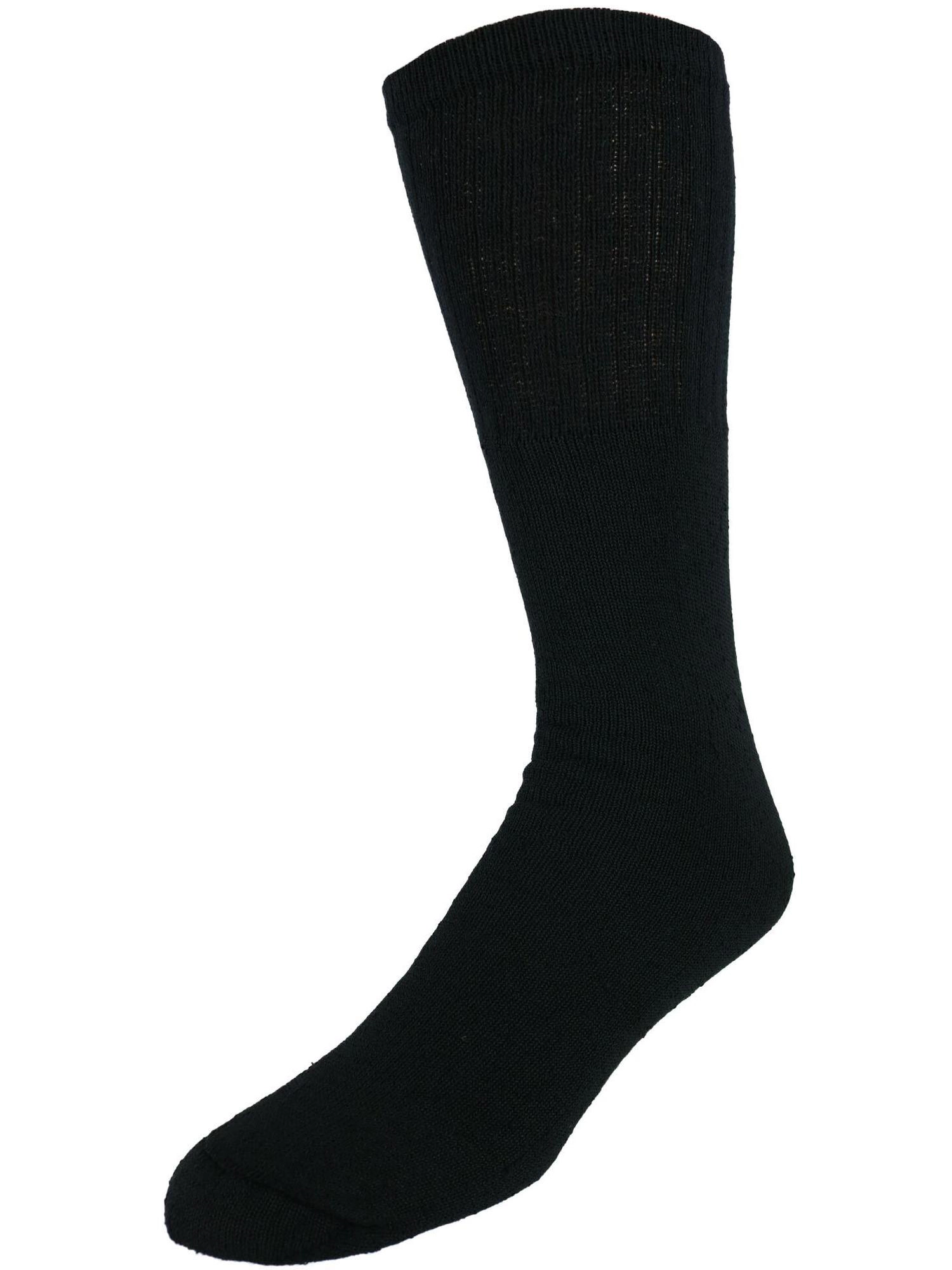 CTM Men's Tube Cotton Blend Casual Socks 4 Pair Value Pack