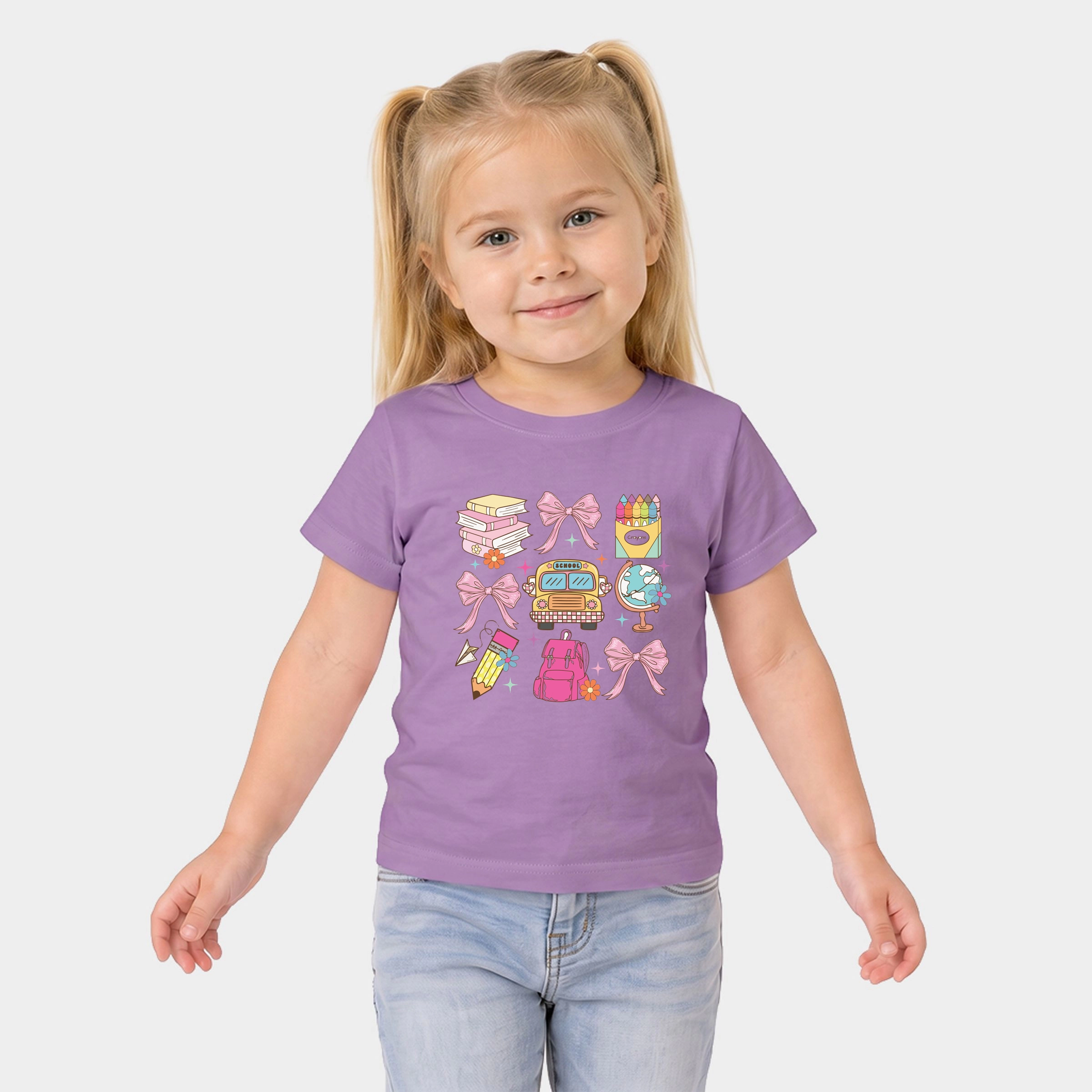 The Juniper Shop - Toddler Short Sleeve Graphic T-Shirt Coquette School Chart