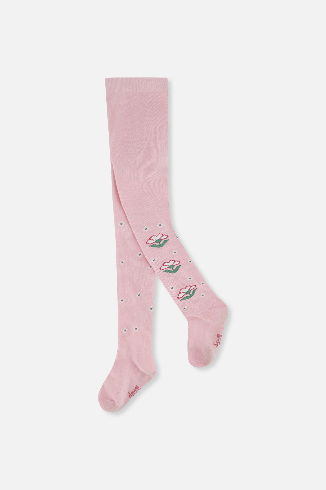 Deux par Girls Floral Motif Knit Tights