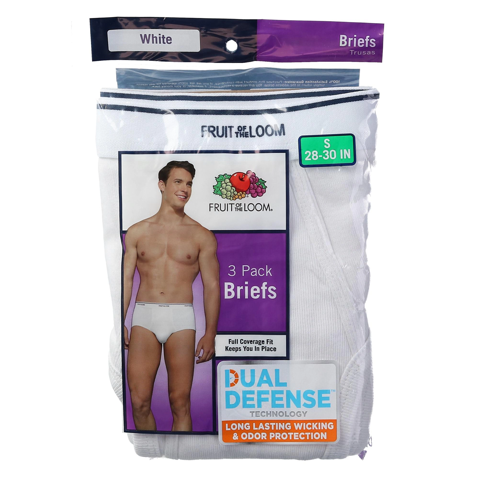 Fruit of the Loom Men's White Briefs (3 Pack)