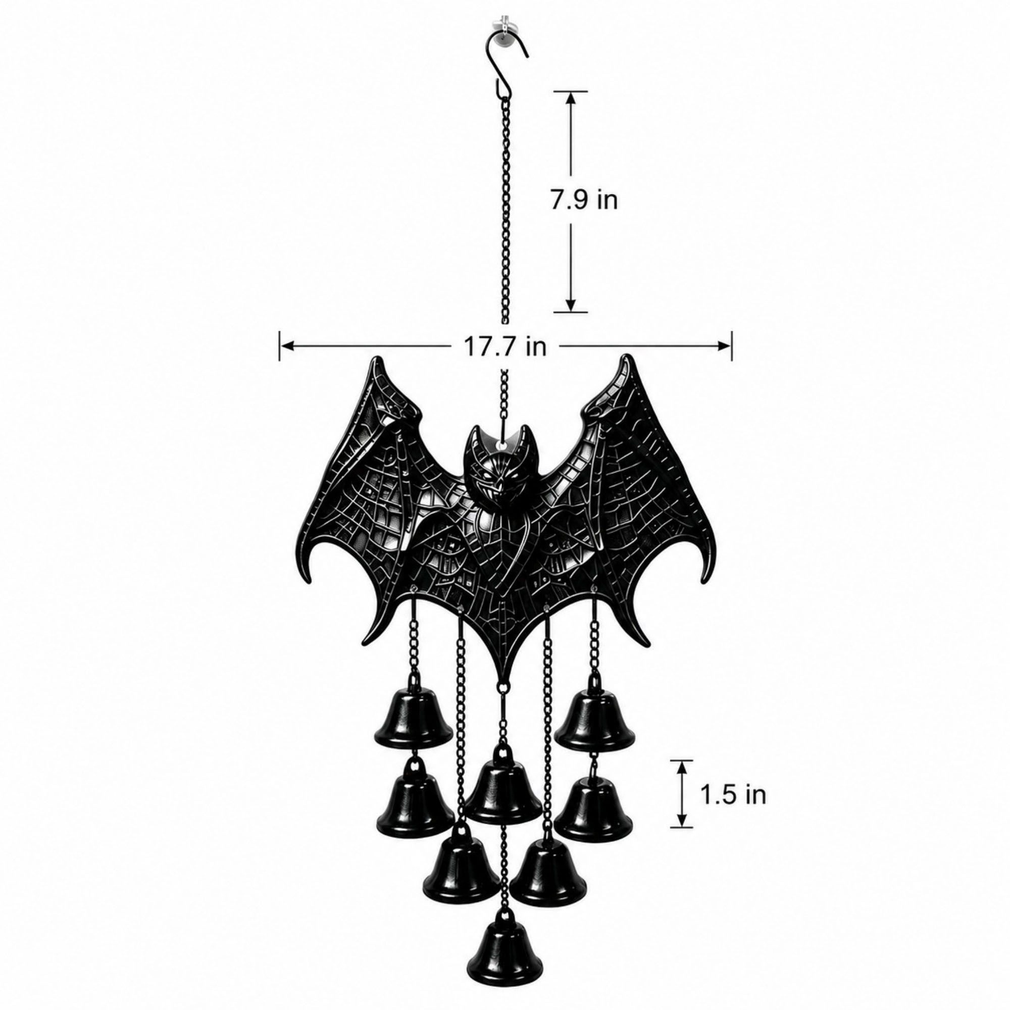 Alilang Halloween Metal Bat Hanging Wall Decor