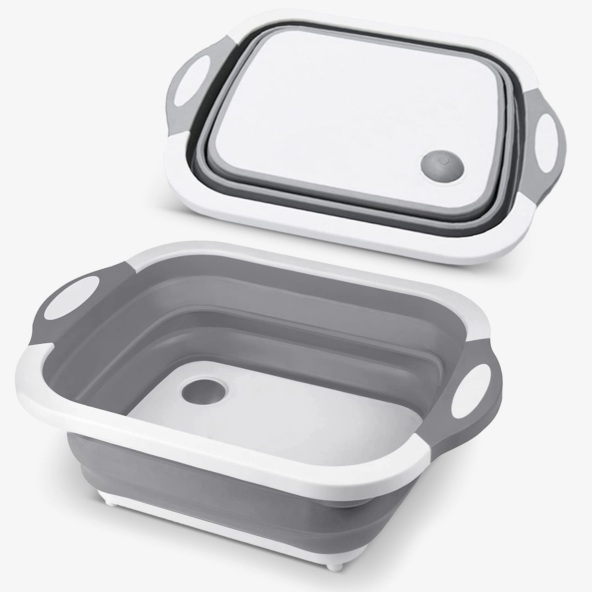 Cheer Collection Collapsible BBQ Prep Tub and Cutting Board 3 in 1 Travel