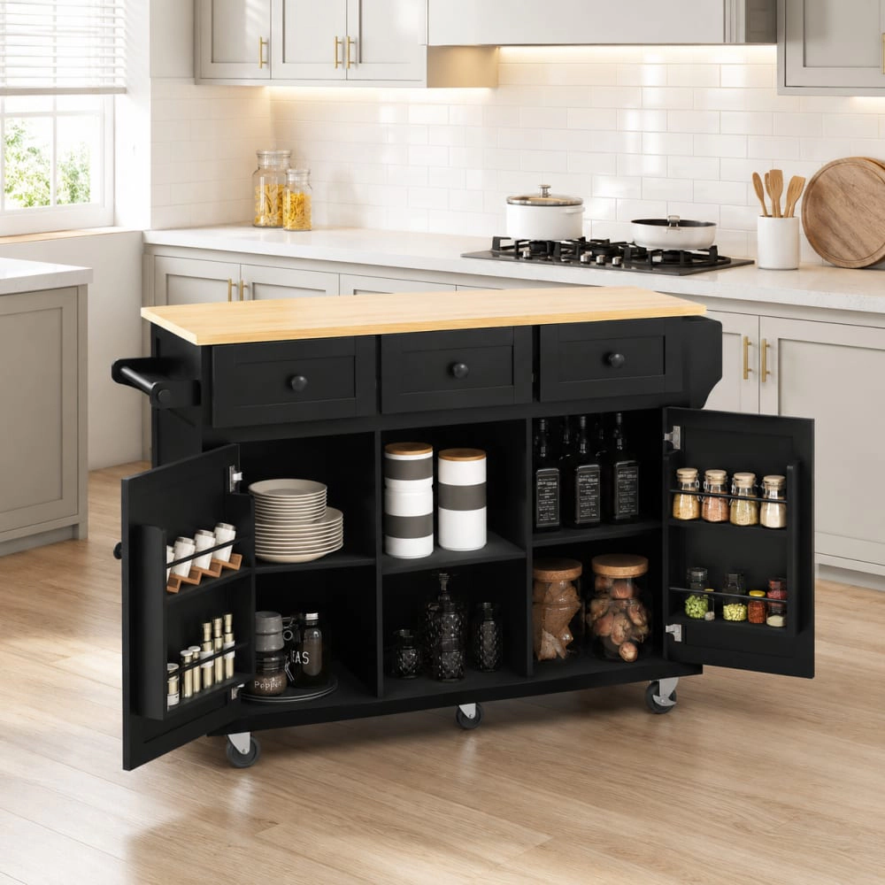 ELEMENT ACE Rolling Kitchen Island Cart With Storage
