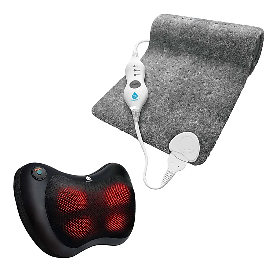 Pursonic Unisex Shiatsu Massage Therapy Set with Heating Pad