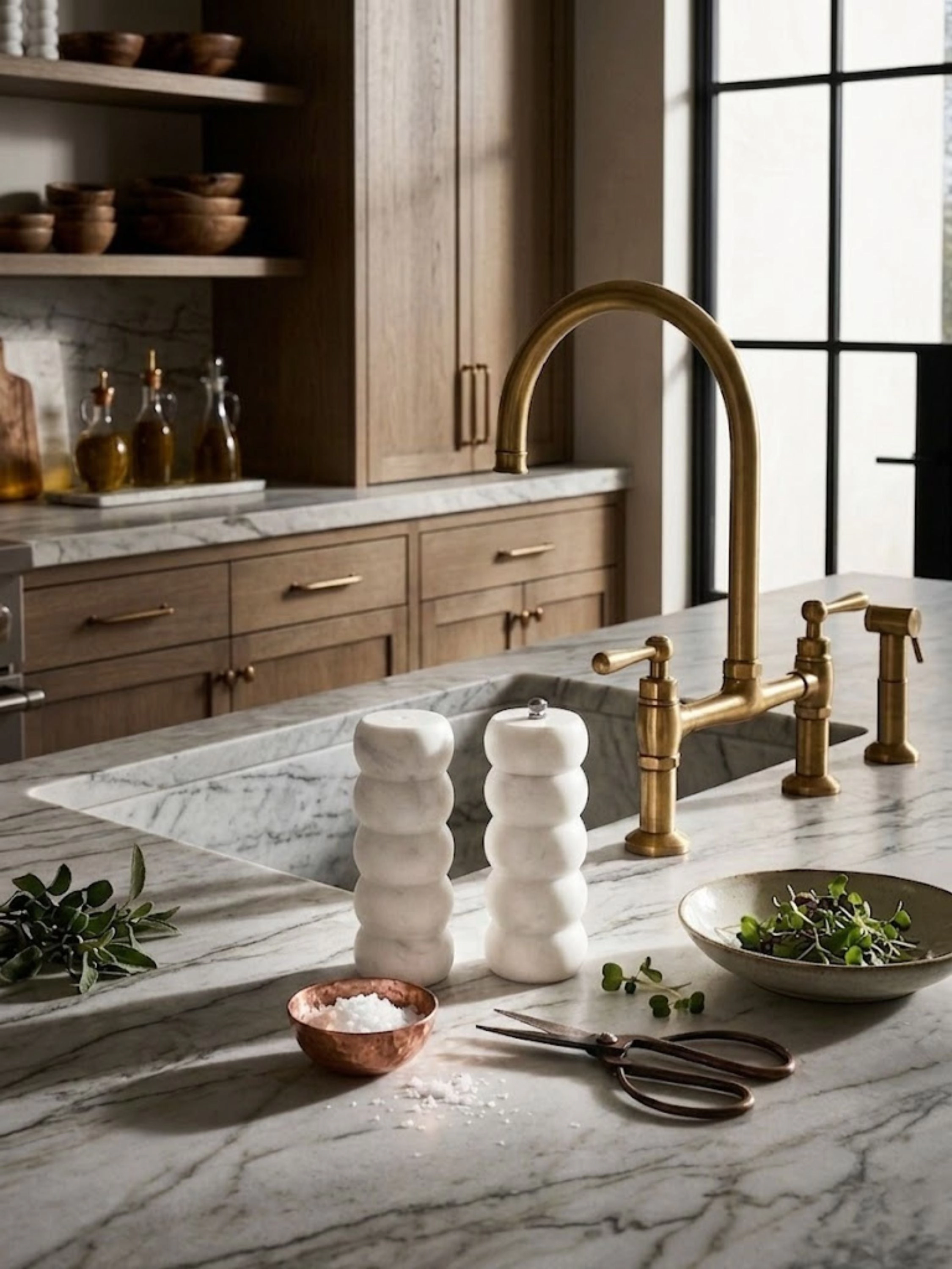 GAURI KOHLI Quinto Marble Salt & Pepper Set