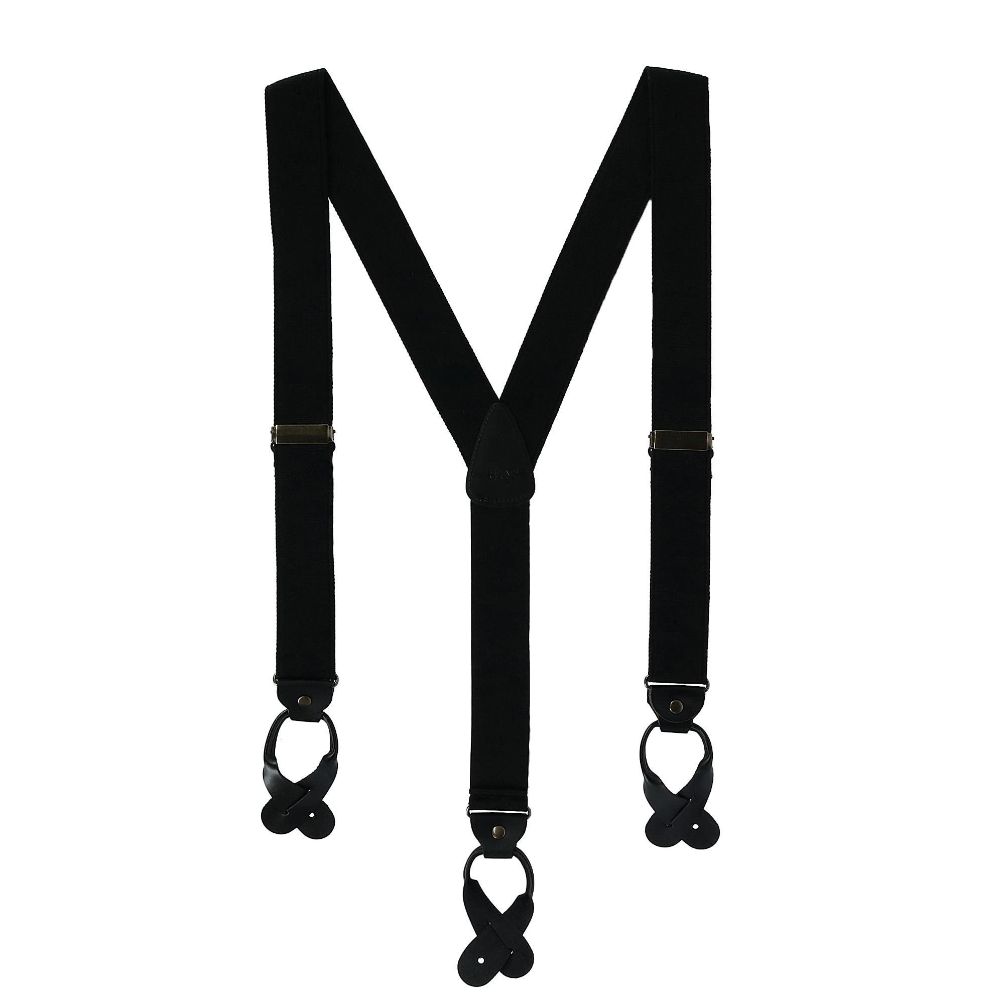 CTM Men's Canvas Button-End Old West Suspenders (Tall Available)