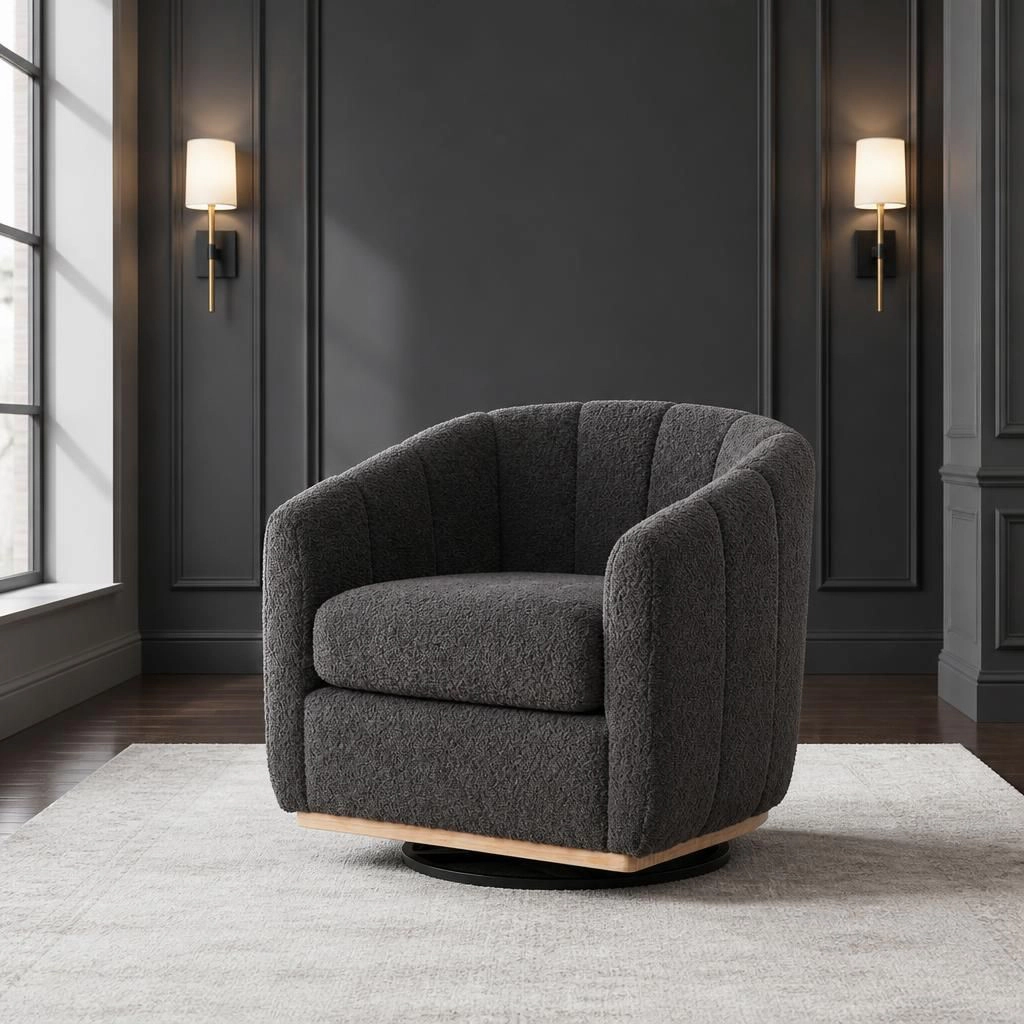 GOODSILO Soft Chenille Upholstered Accent Chair