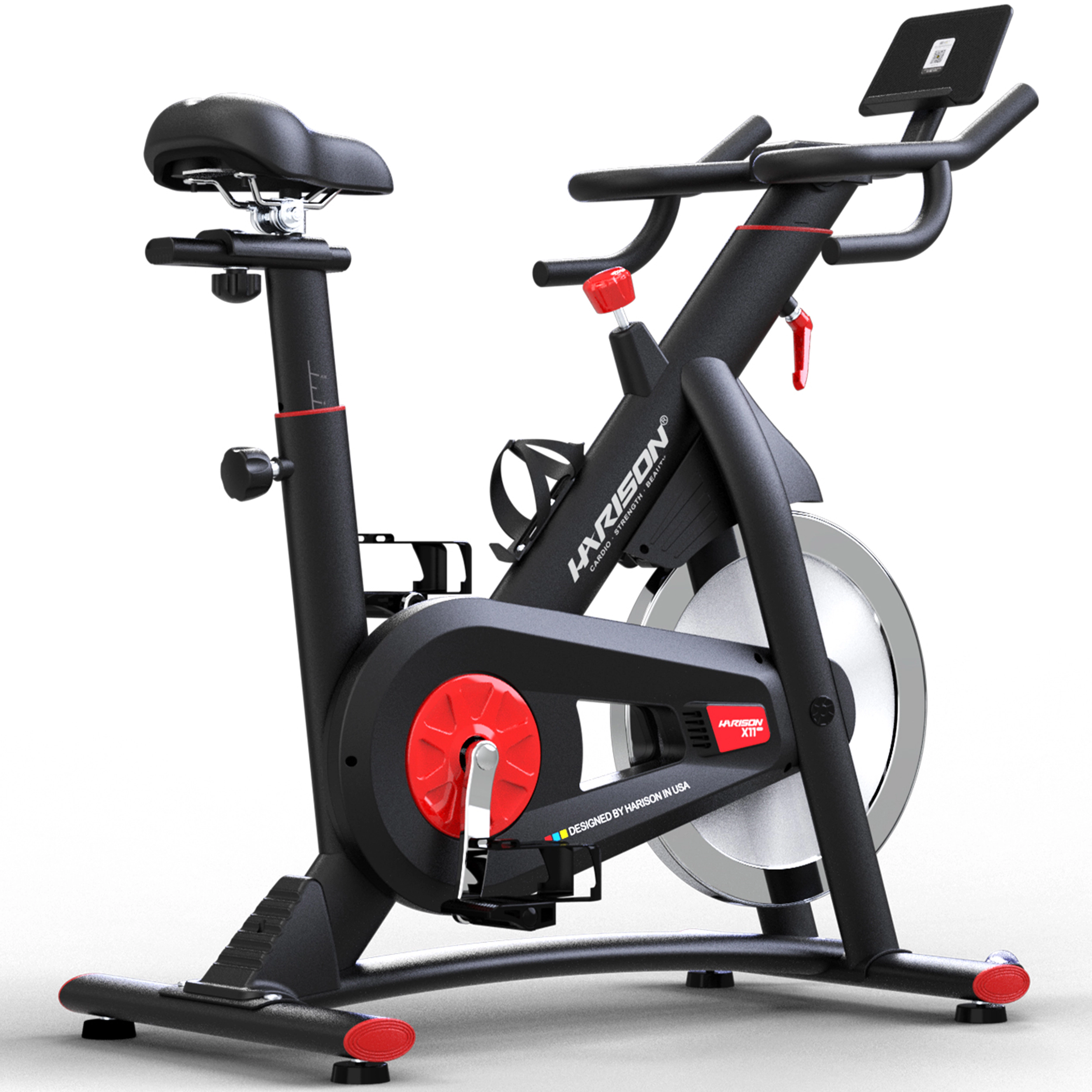 HARISON Magnetic Exercise Bike, 400 LB, Quiet Indoor Cycling Bike with Bluetooth, Adjustable Seat & Tablet Holder