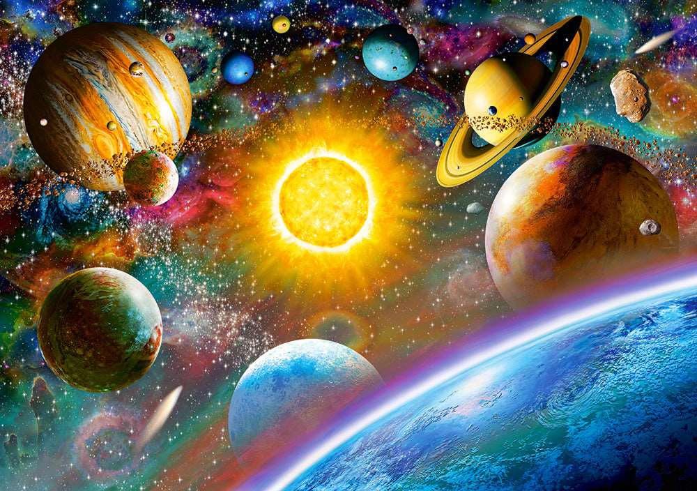 CASTORLAND 500 Piece Jigsaw Puzzle, Outer Space, Solar System with Comets, Asteroids, B-52158