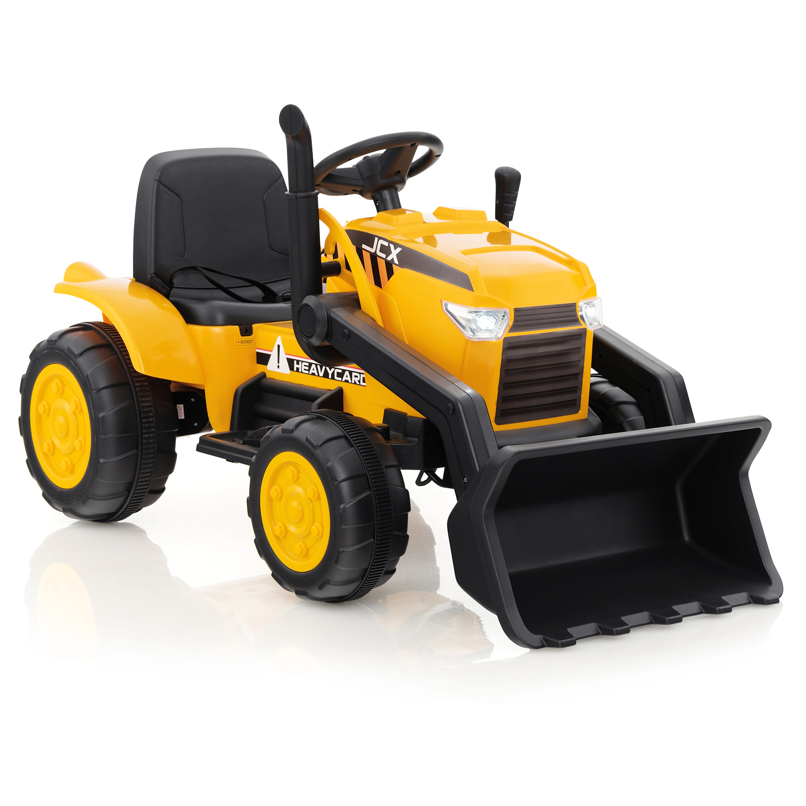 LJG 12V Kid's Ride on Excavator with Adjustable Digging Bucket