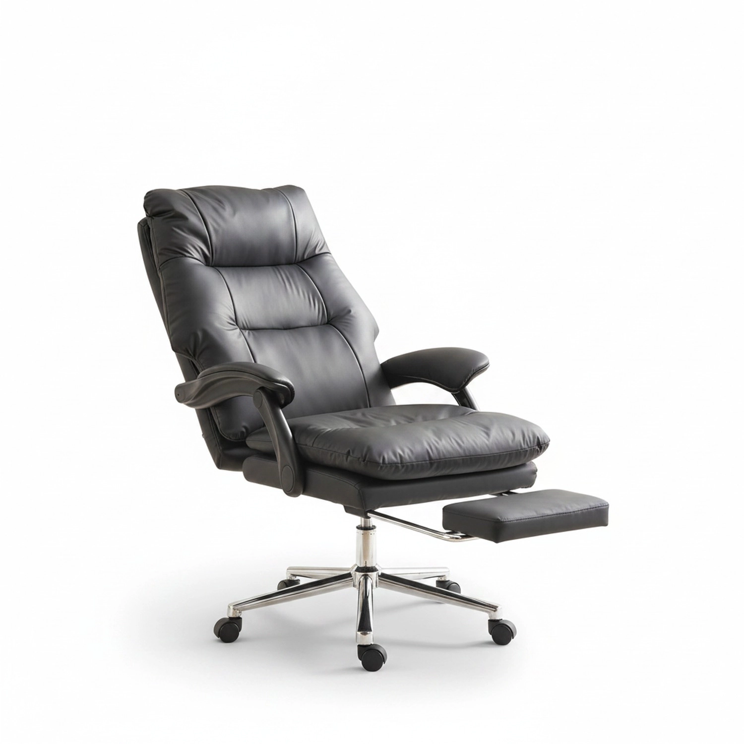 HONGGE Massage Office Chair with 6-Point Vibration Pet-Friendly Faux Leather Ergonomic Executive Desk