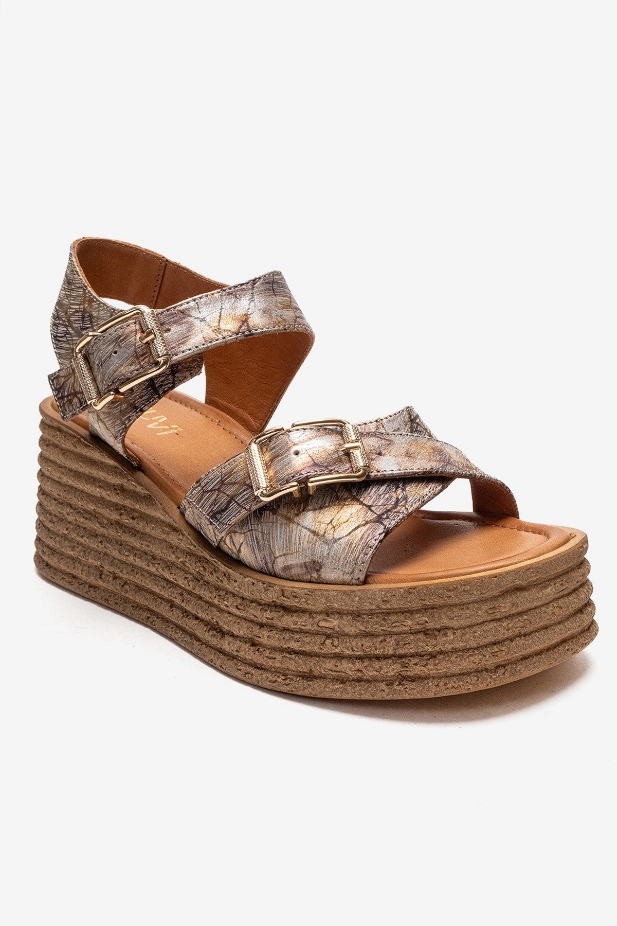 Forever & Always Womens Mirette Leather Platform Sandals