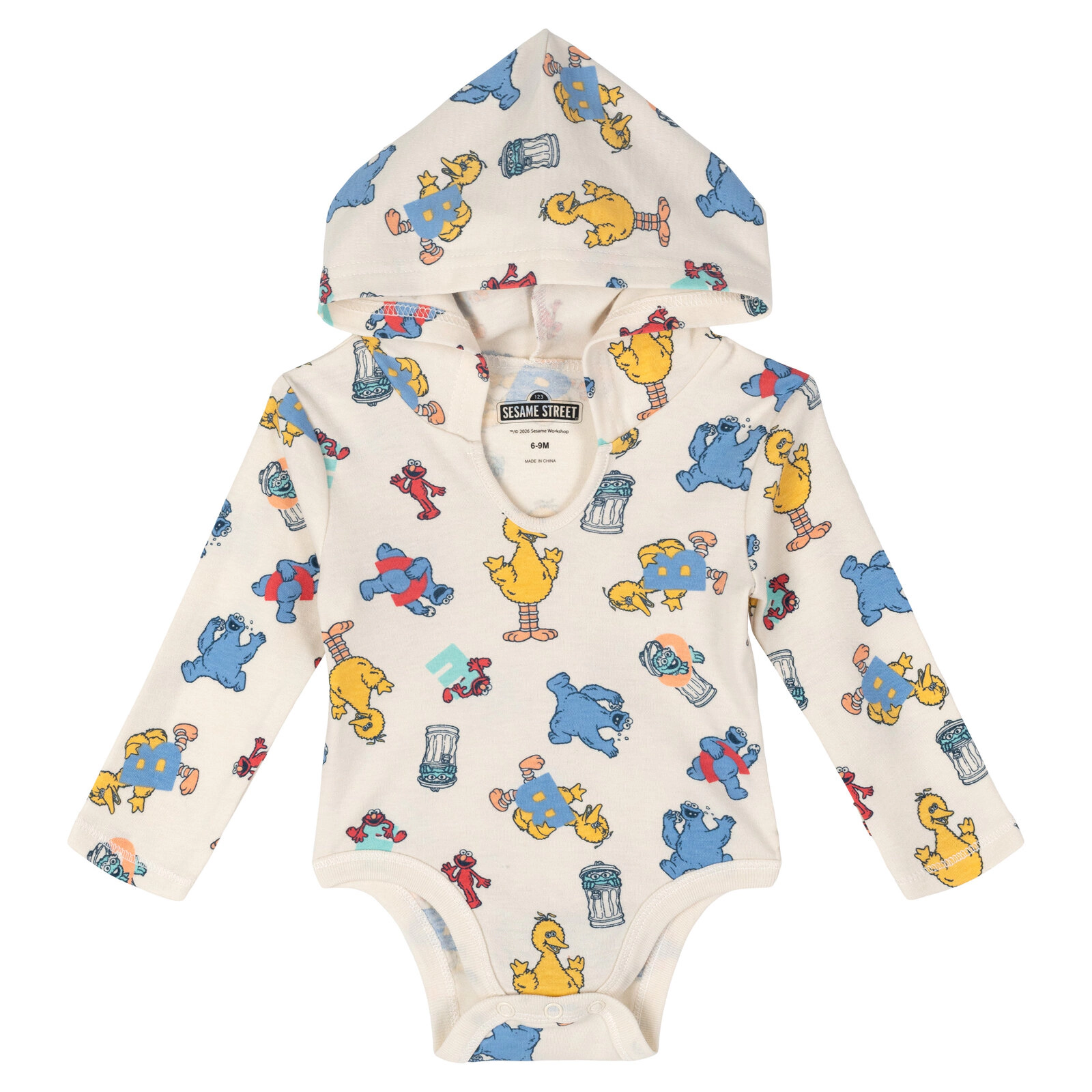 Sesame Street Baby Boys' Cosplay 3-Pack Hooded Bodysuits