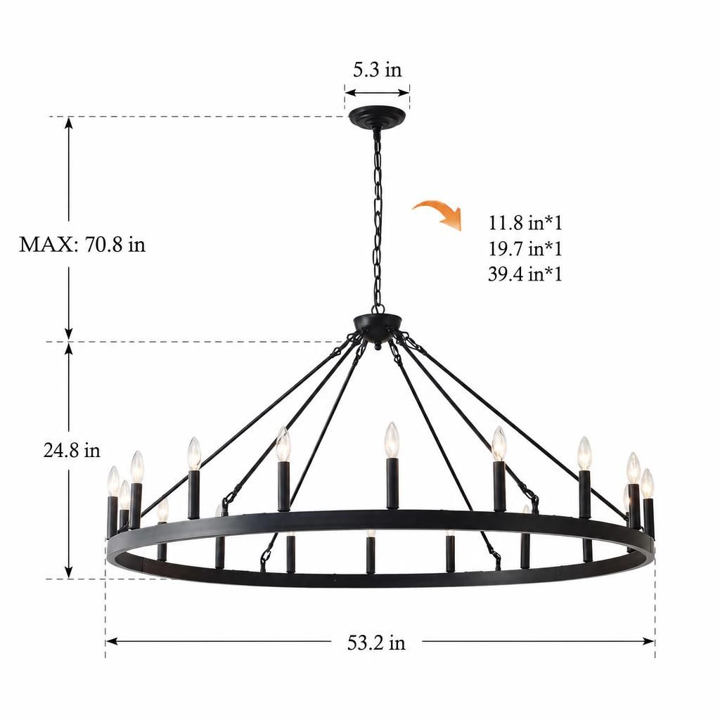 ELEMENT ACE Modern Round Iron Flush Mount Ceiling Light