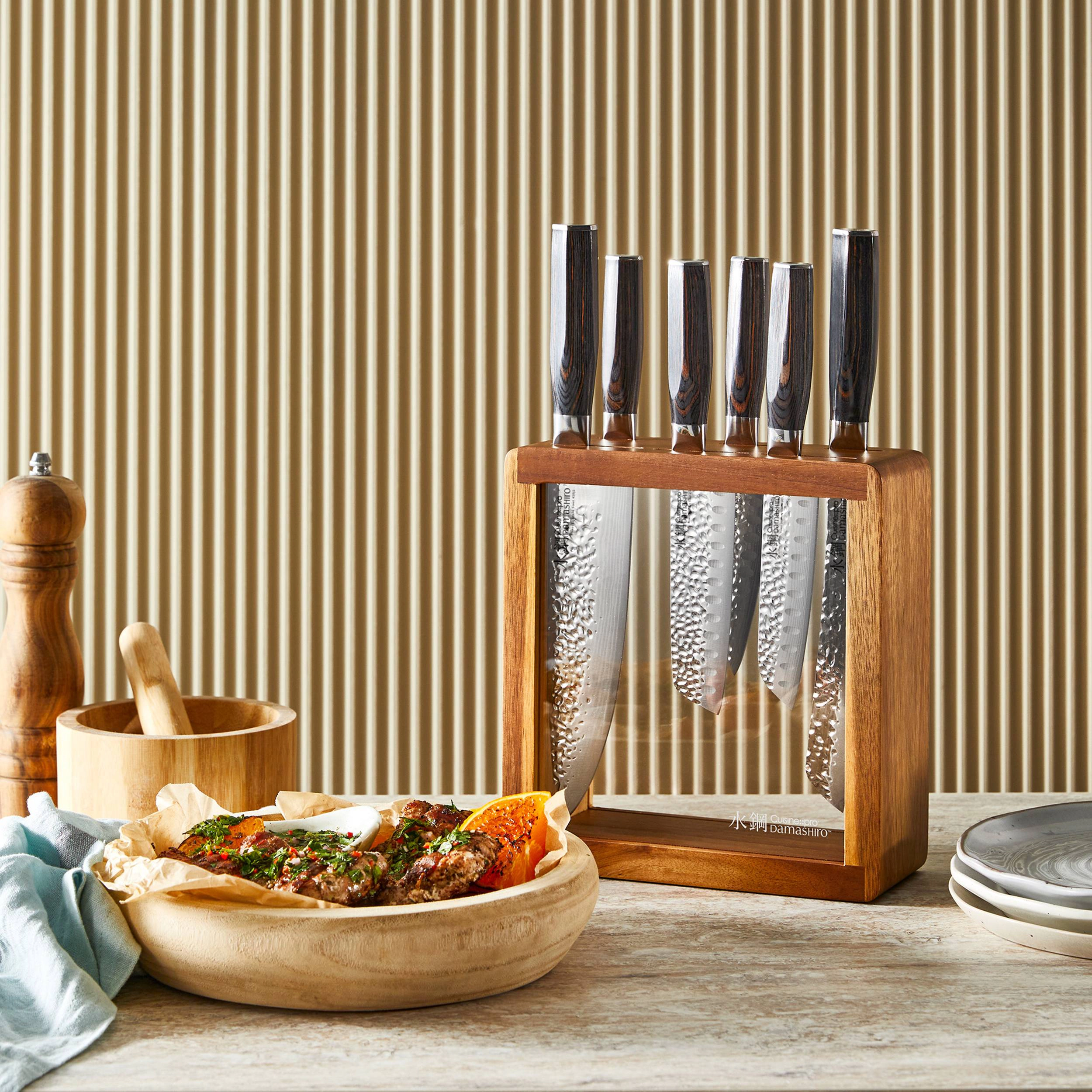 Cuisine::pro® Damashiro EMPEROR® Mokuzai Knife Block 7 Piece