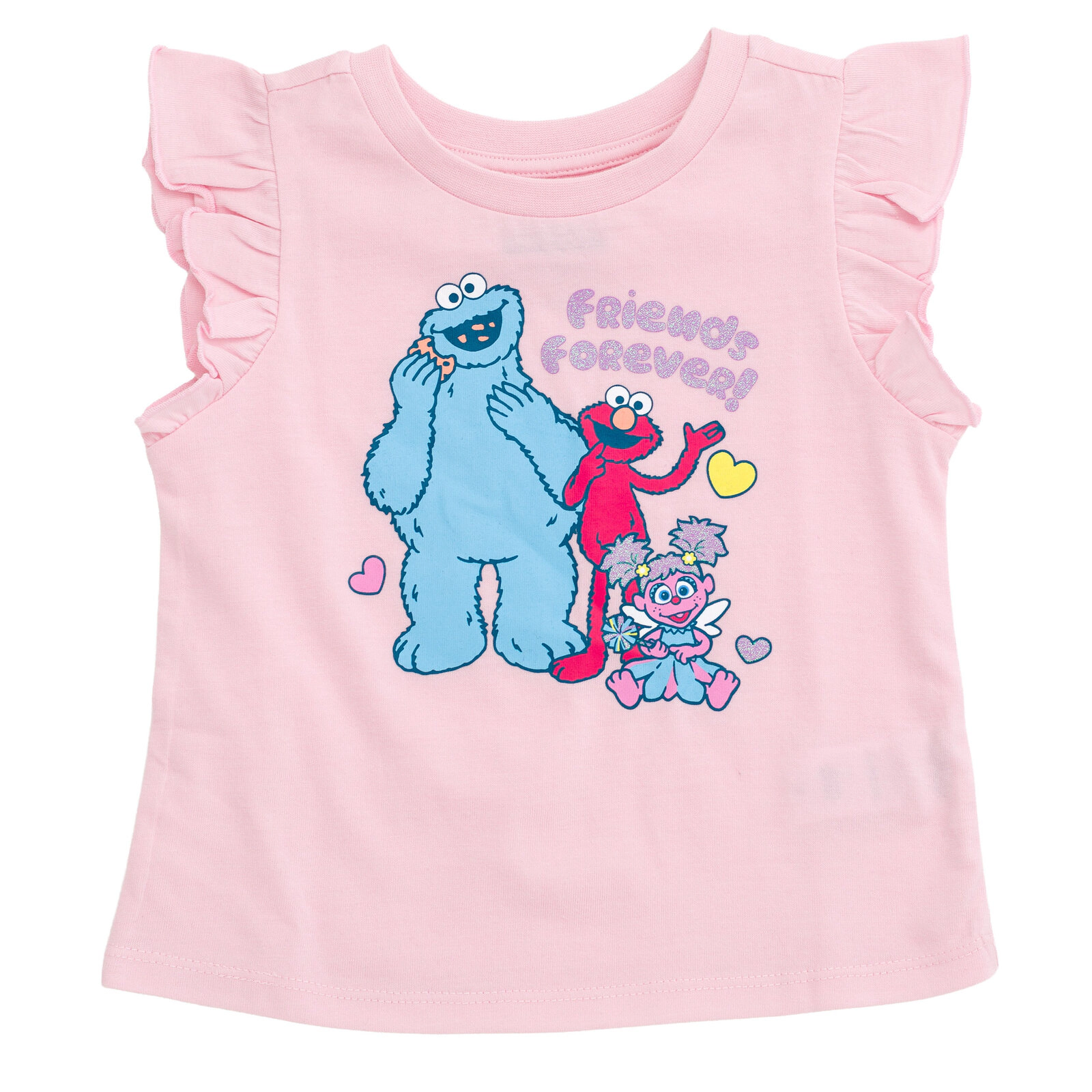 Sesame Street Girls' 2-Piece T-Shirt and Satin Skirt Set