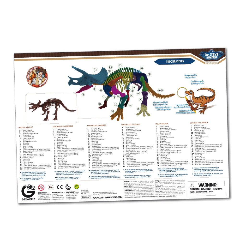 Geoworld - Paleo Expeditions - Triceratops Kids Toy Set