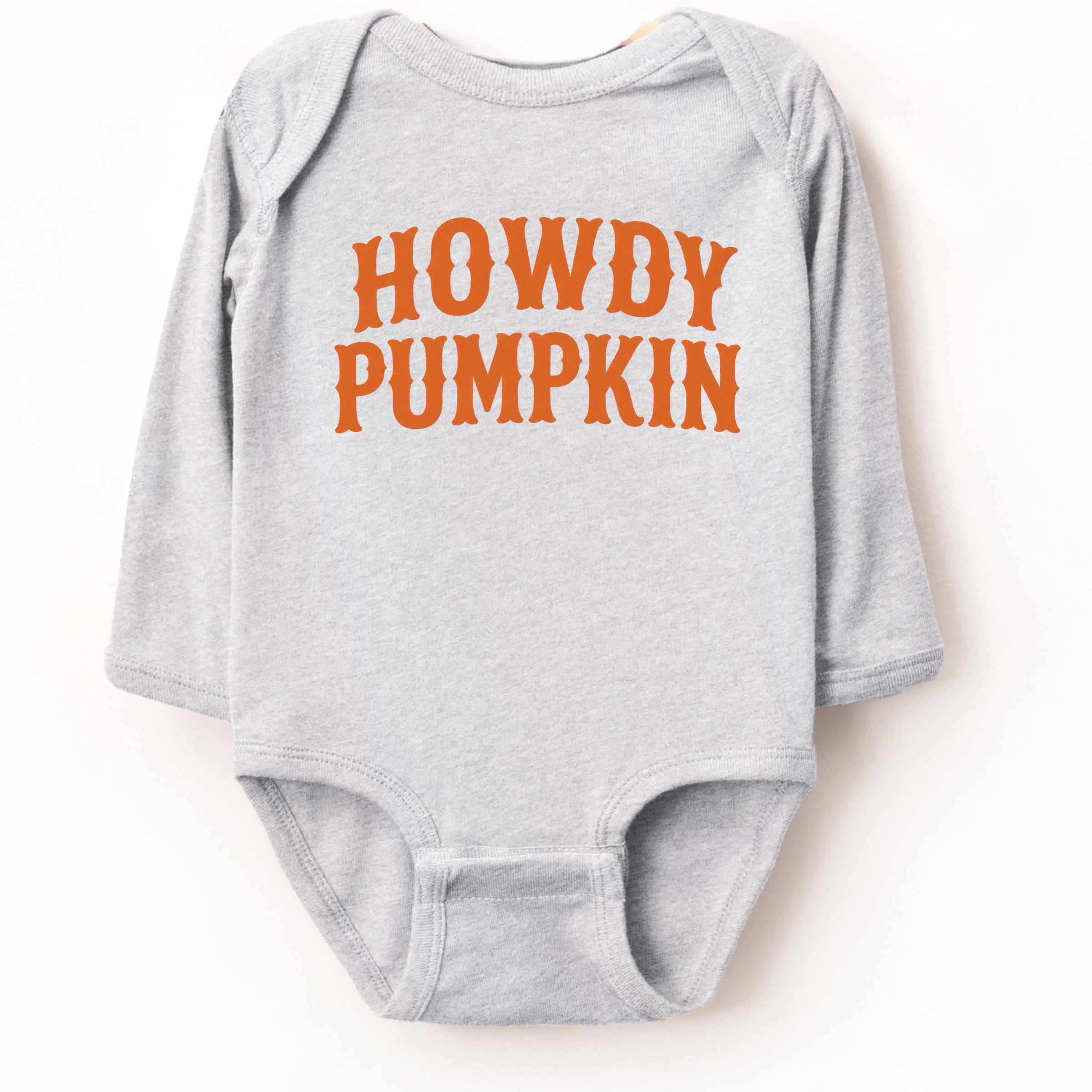 The Juniper Shop - Infant Long Sleeve Bodysuit Howdy Pumpkin Western