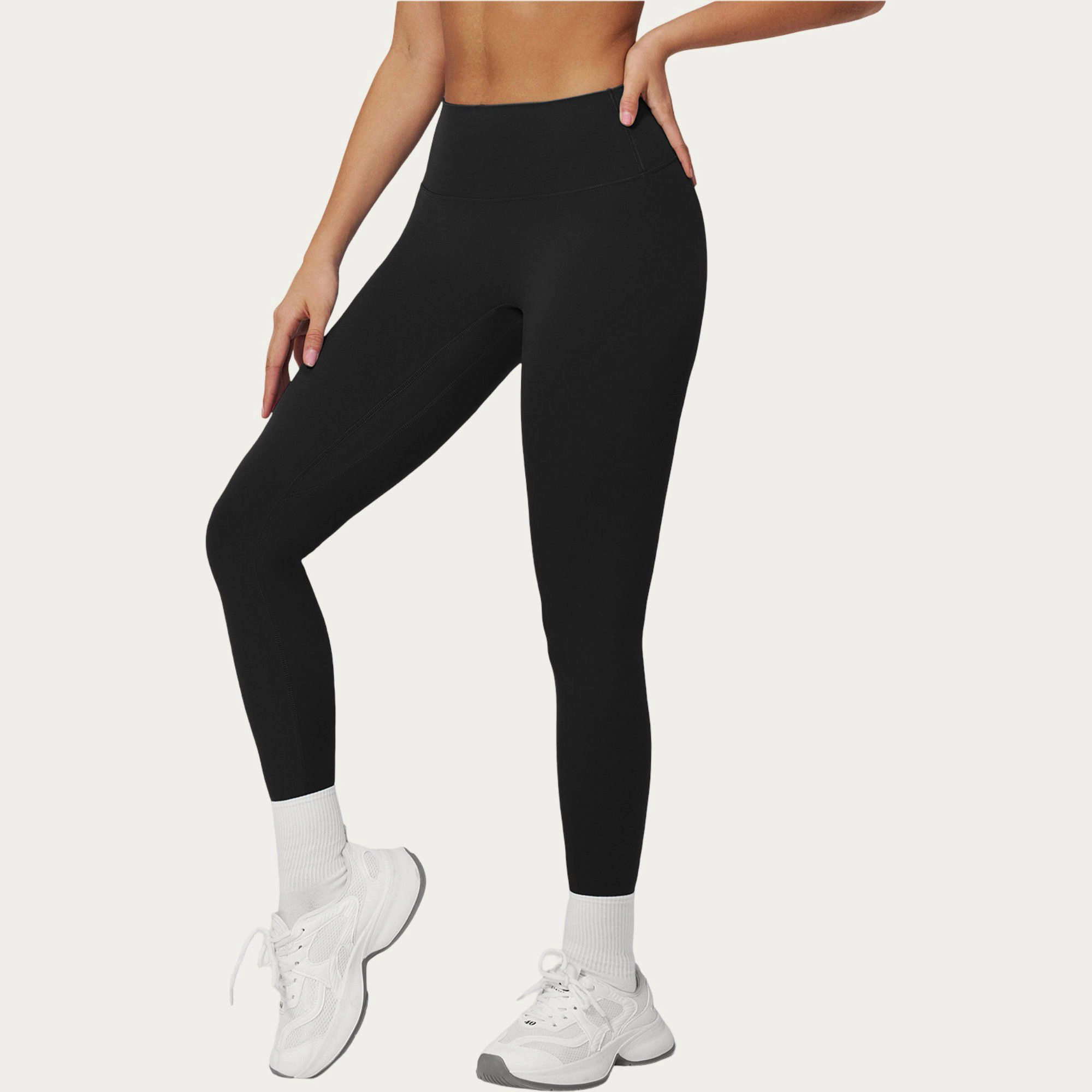 Anna-Kaci Active Women's High Waist Leggings with Smooth Stretch Fabric and Curved Seam Detail