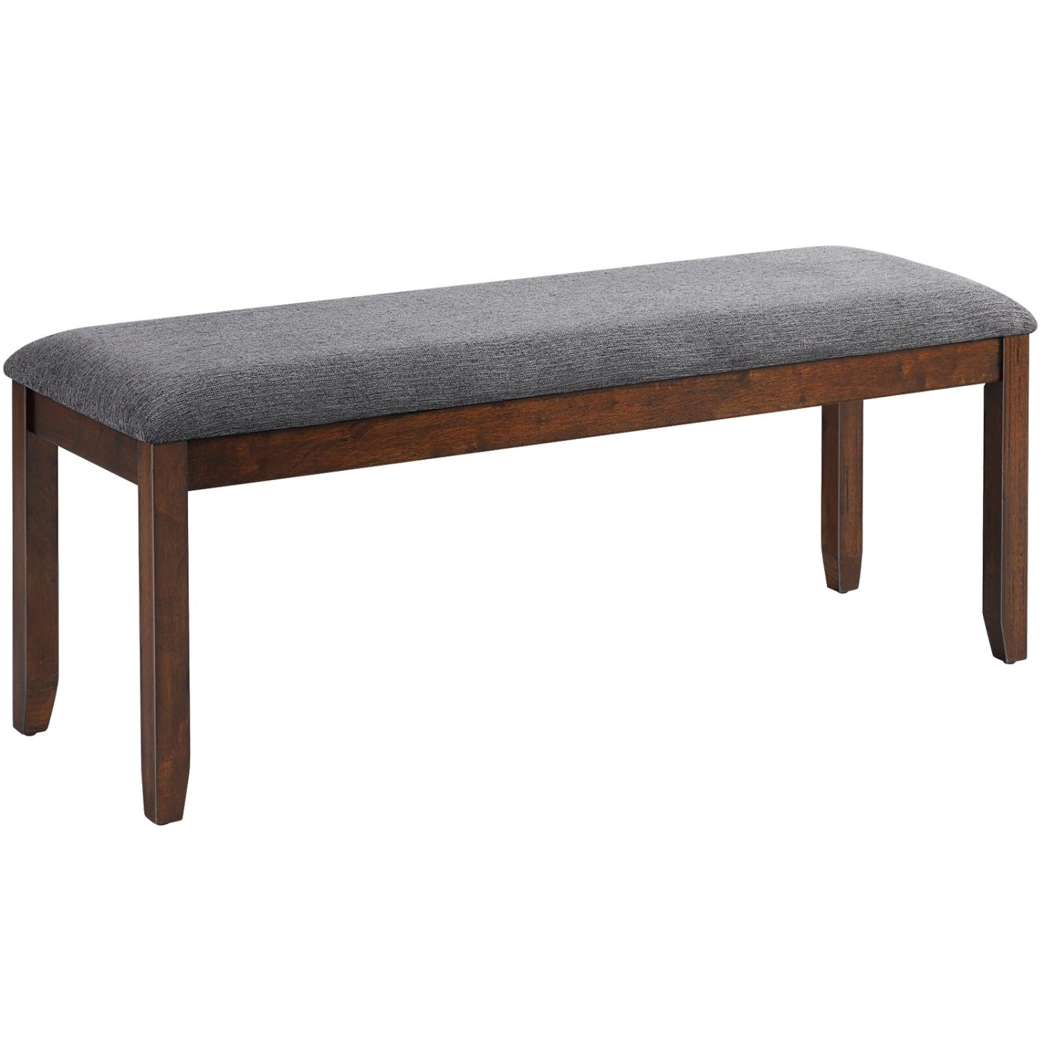 LJG Upholstered Entryway Bench Footstool with Wood Legs