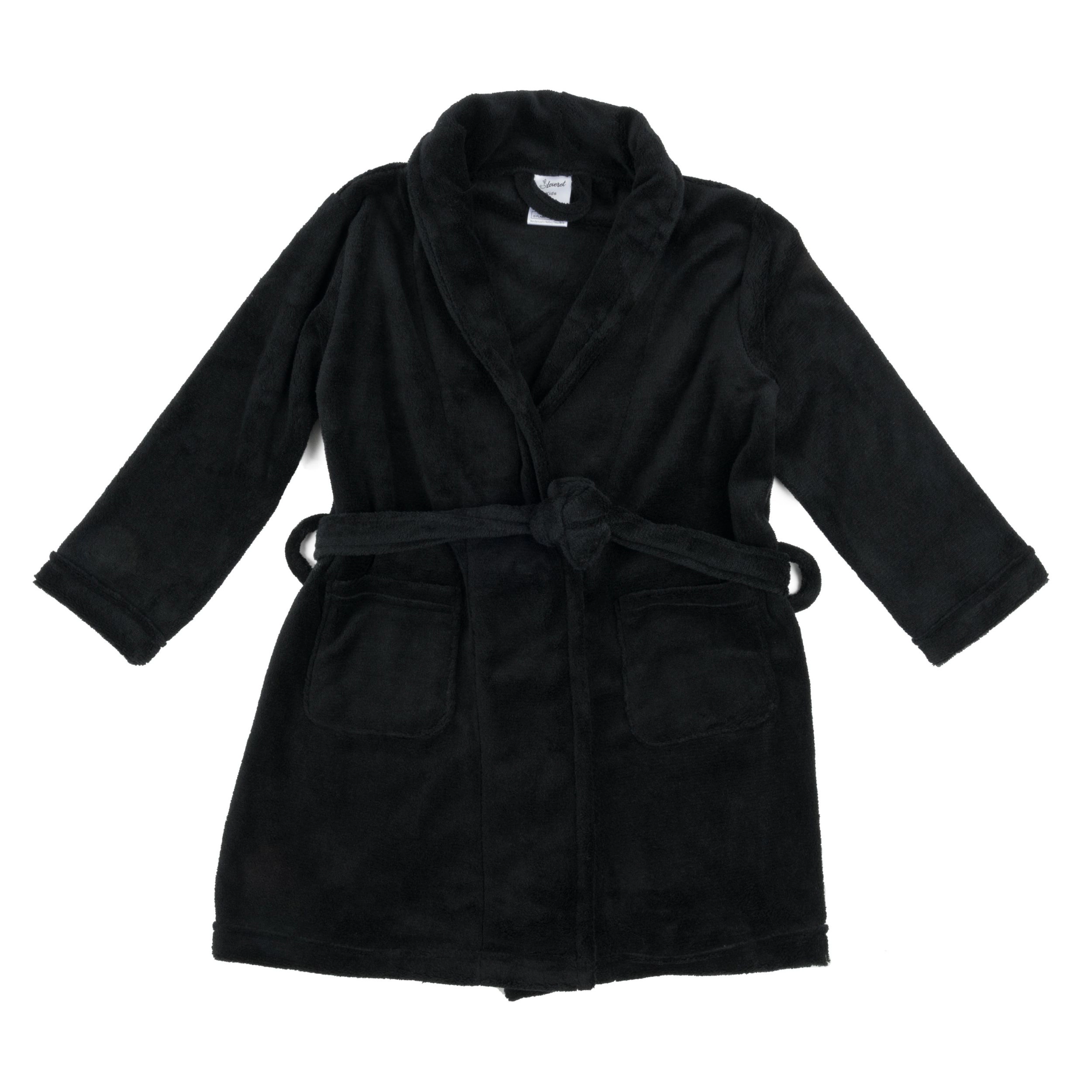 Leveret Kids Solid Fleece Shawl Collar Robe