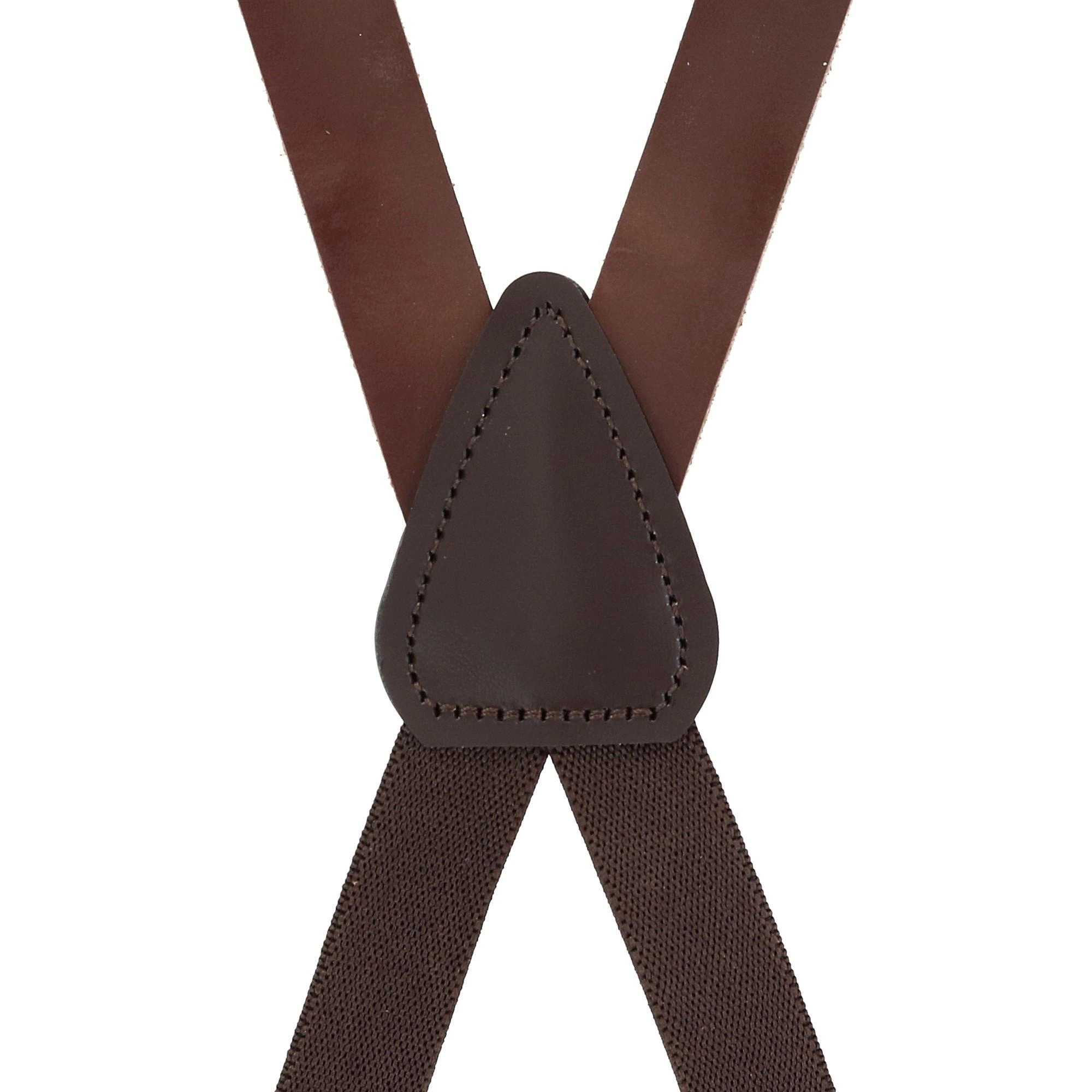 CTM® Coated Leather Clip-End 3/4 Inch Suspenders
