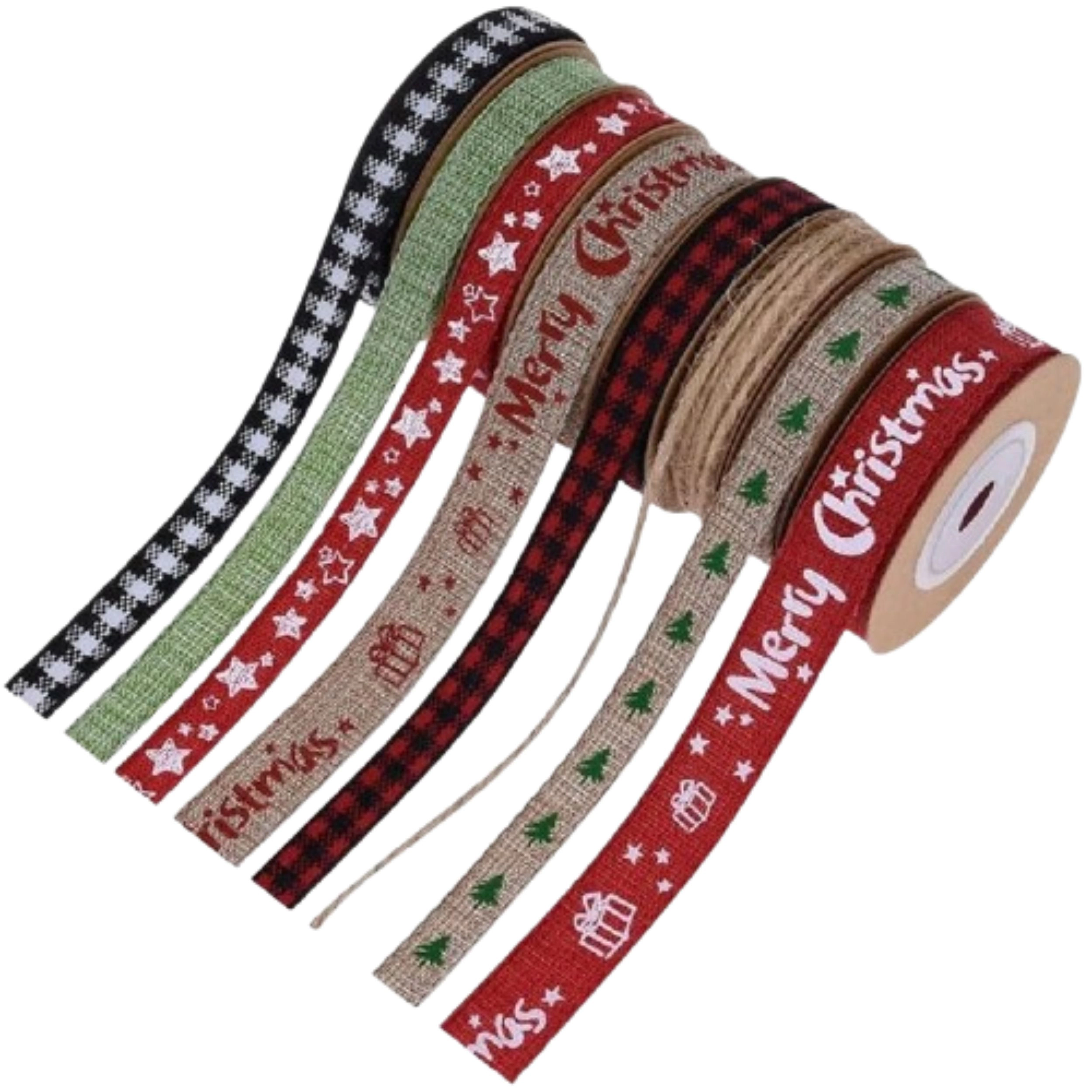 Home Collection 8 Roll Burlap Mesh Ribbon Set 45 Yard DIY Craft & Gift Wrap