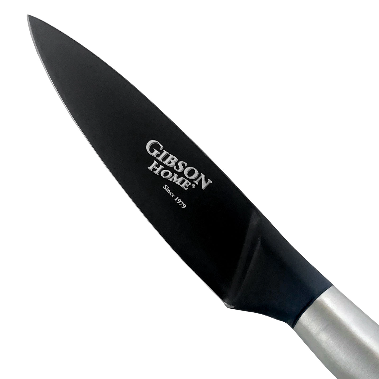 Gibson Home Opus 3.5 Inch. Stainless Steel Paring Knife with Black Blade