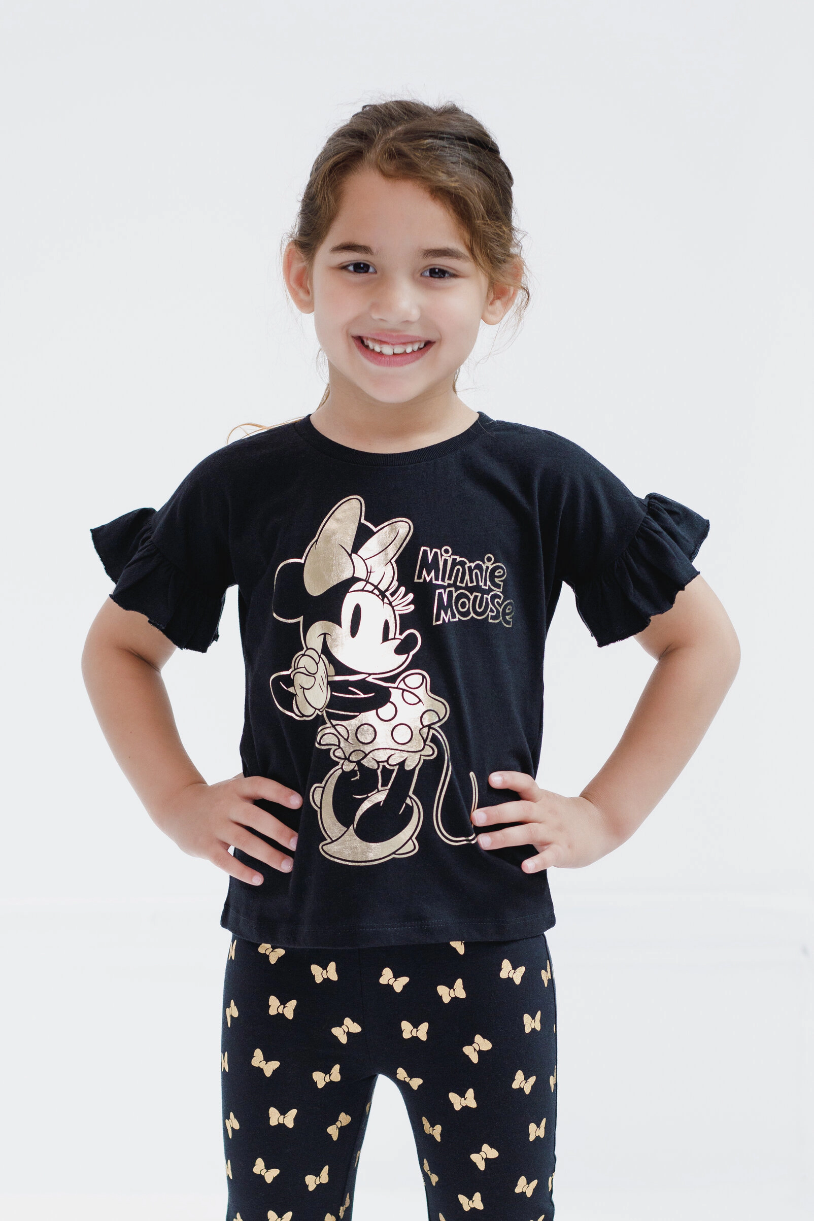 Disney Girls' 2-Piece T-Shirt and Flare Pants Set