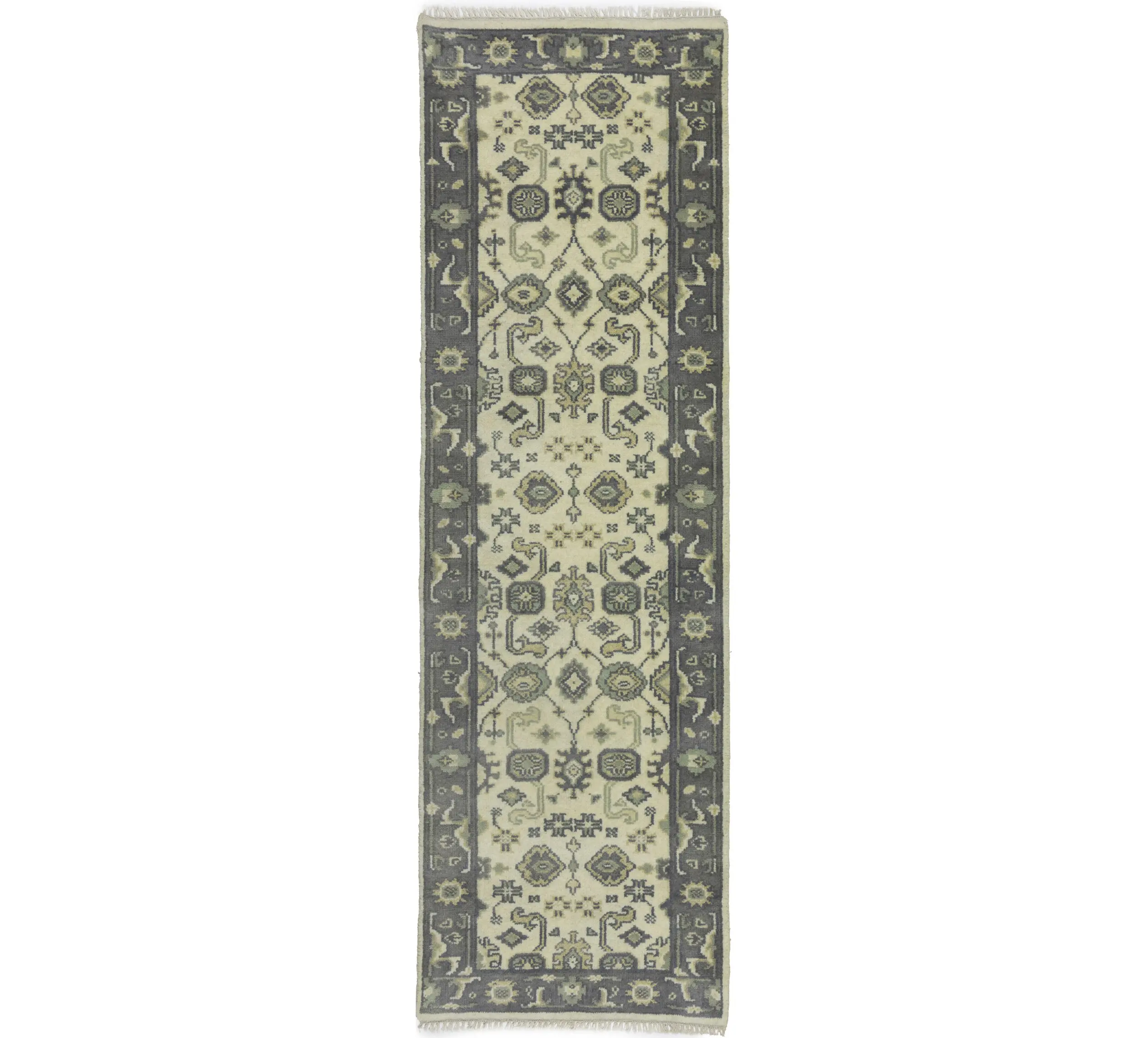 Magic Rugs Cream Taupe Floral 2'5X8 Oushak Chobi Oriental Runner Rug