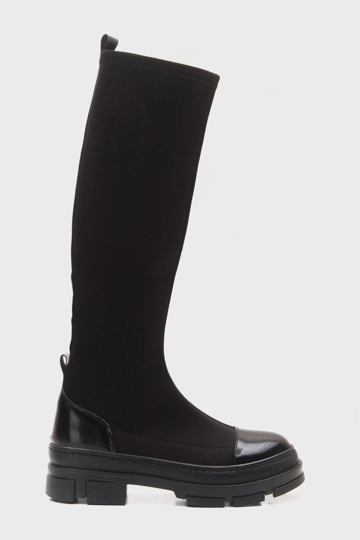 Prologue Shoes Womens Bella Stretch Scuba Knee High Boot