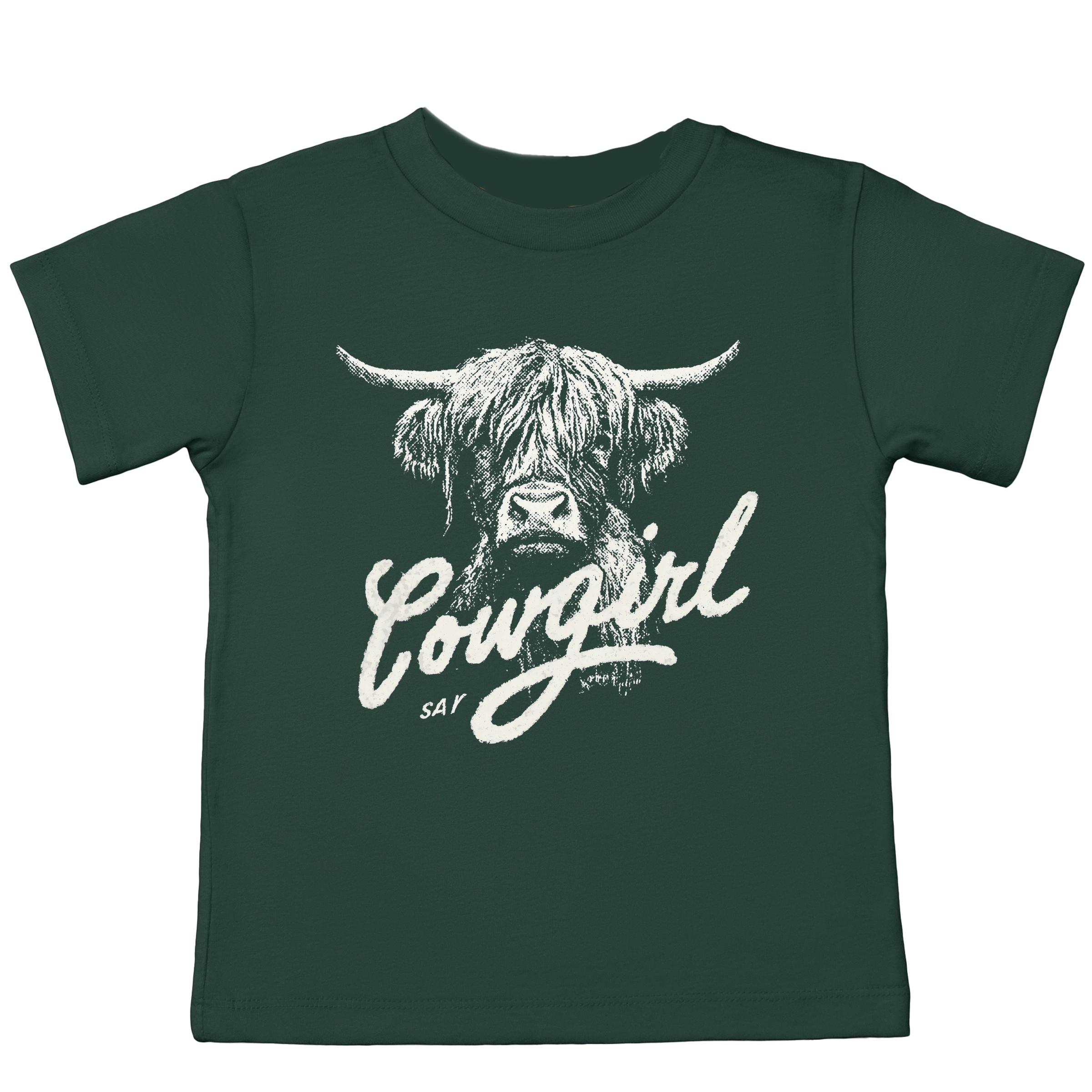 The Juniper Shop - Cowgirl Highland Cow Toddler Short Sleeve Graphic T-Shirt