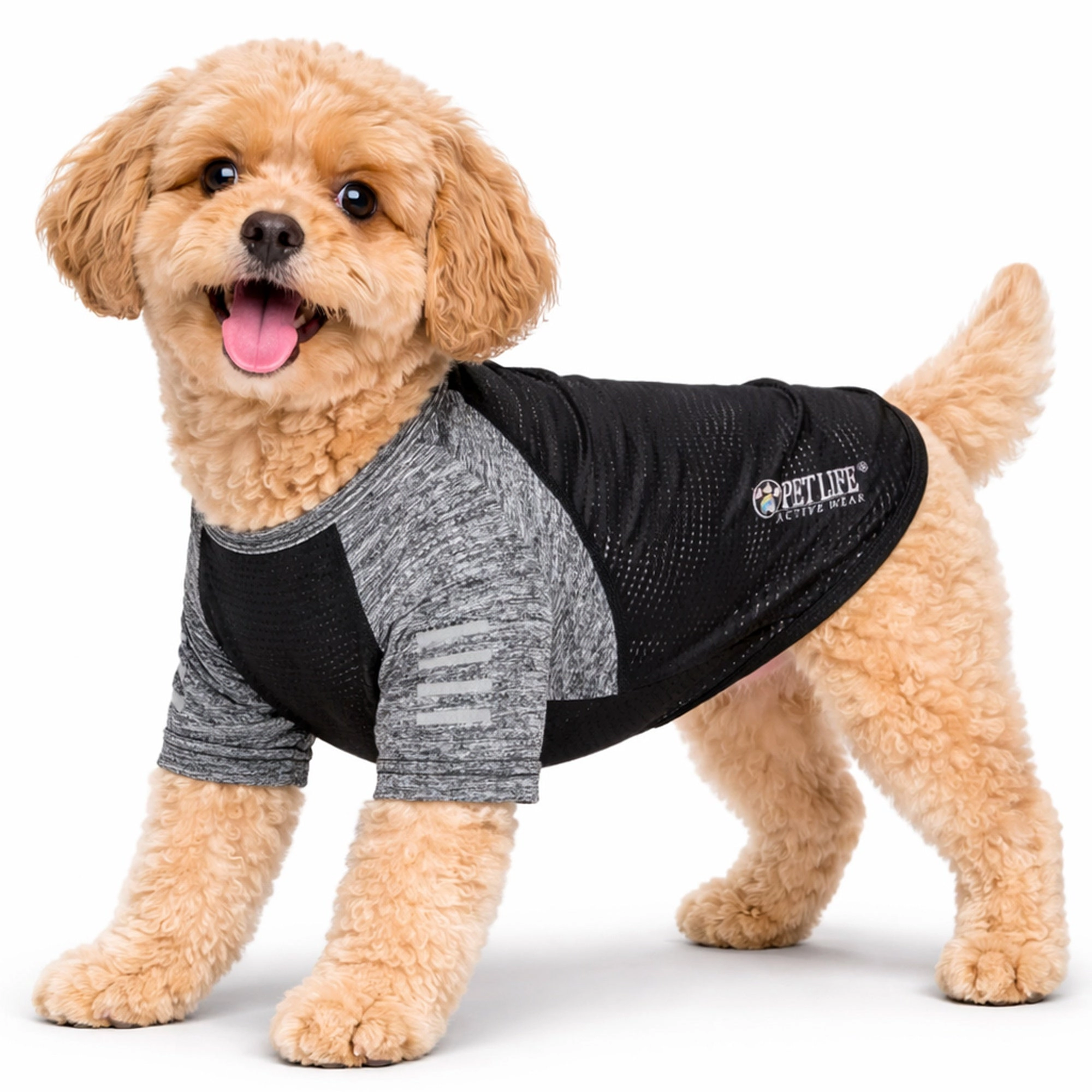 Pet Life ® Active 'Hybreed' 4-Way Stretch Two-Toned Performance Dog T-Shirt