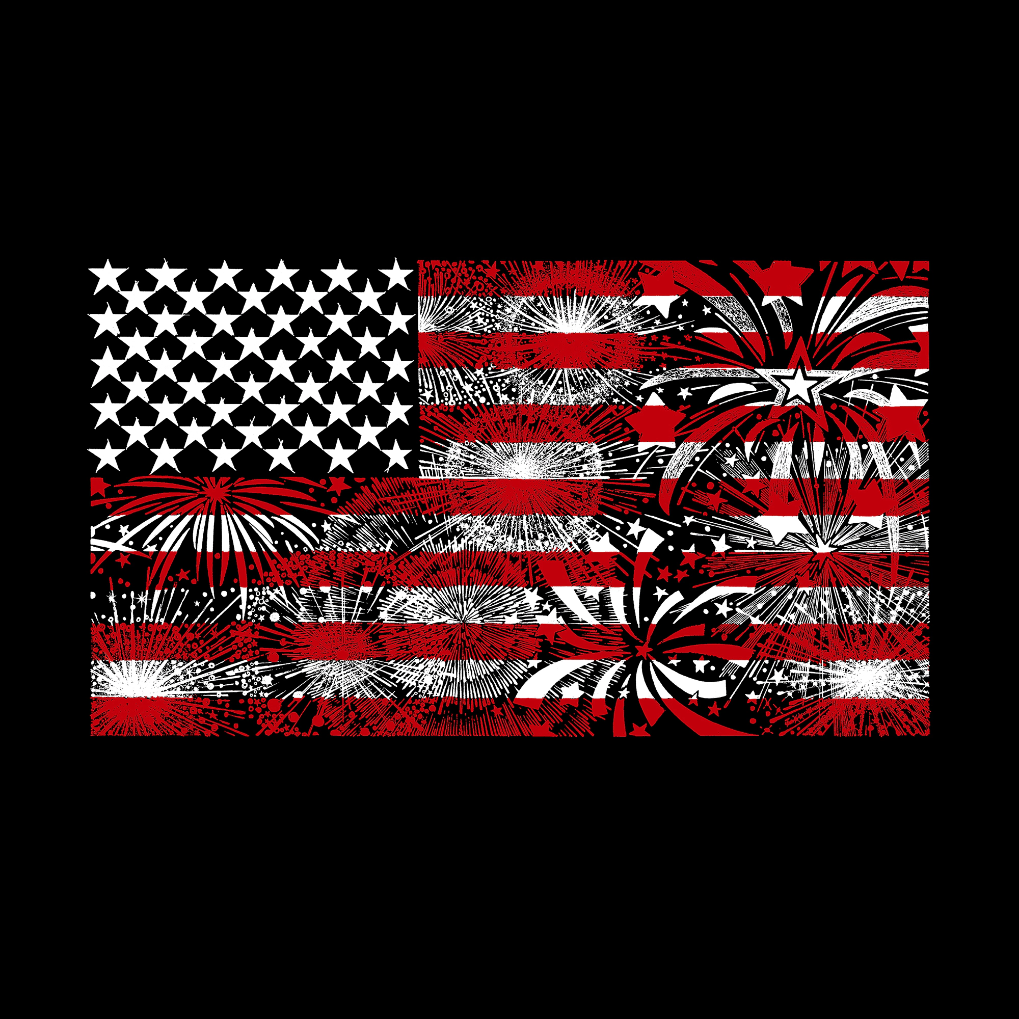 LA Pop Art Fireworks American Flag