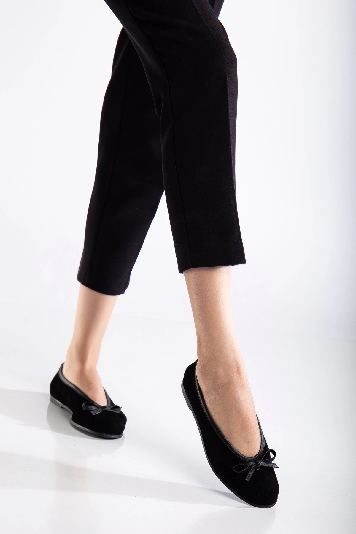 Forever & Always Womens Freya Leather Ballerina Flats