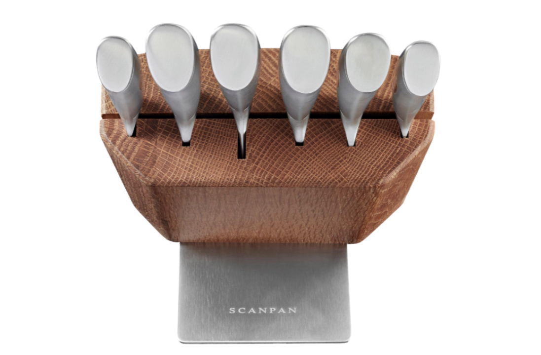 SCANPAN CLASSIC 7-Piece Stainless Steel Handle Knife Block Set