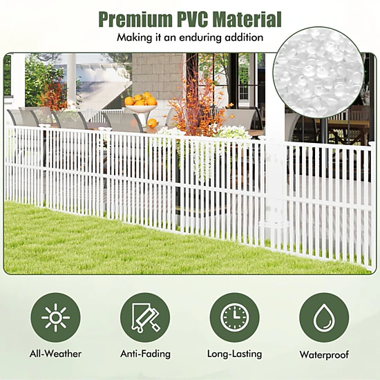 SUGIFT 45-in W 45-in H Slatted PVC Air Conditioner Fence Panel with 20 ...
