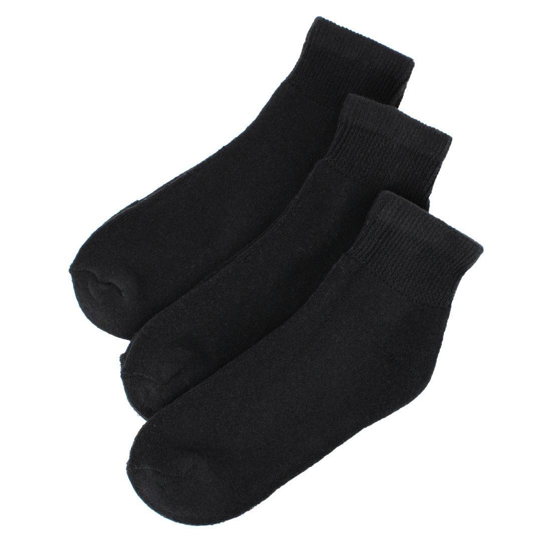 CTM Men's Diabetic Cushioned Ankle Socks (3 Pairs)
