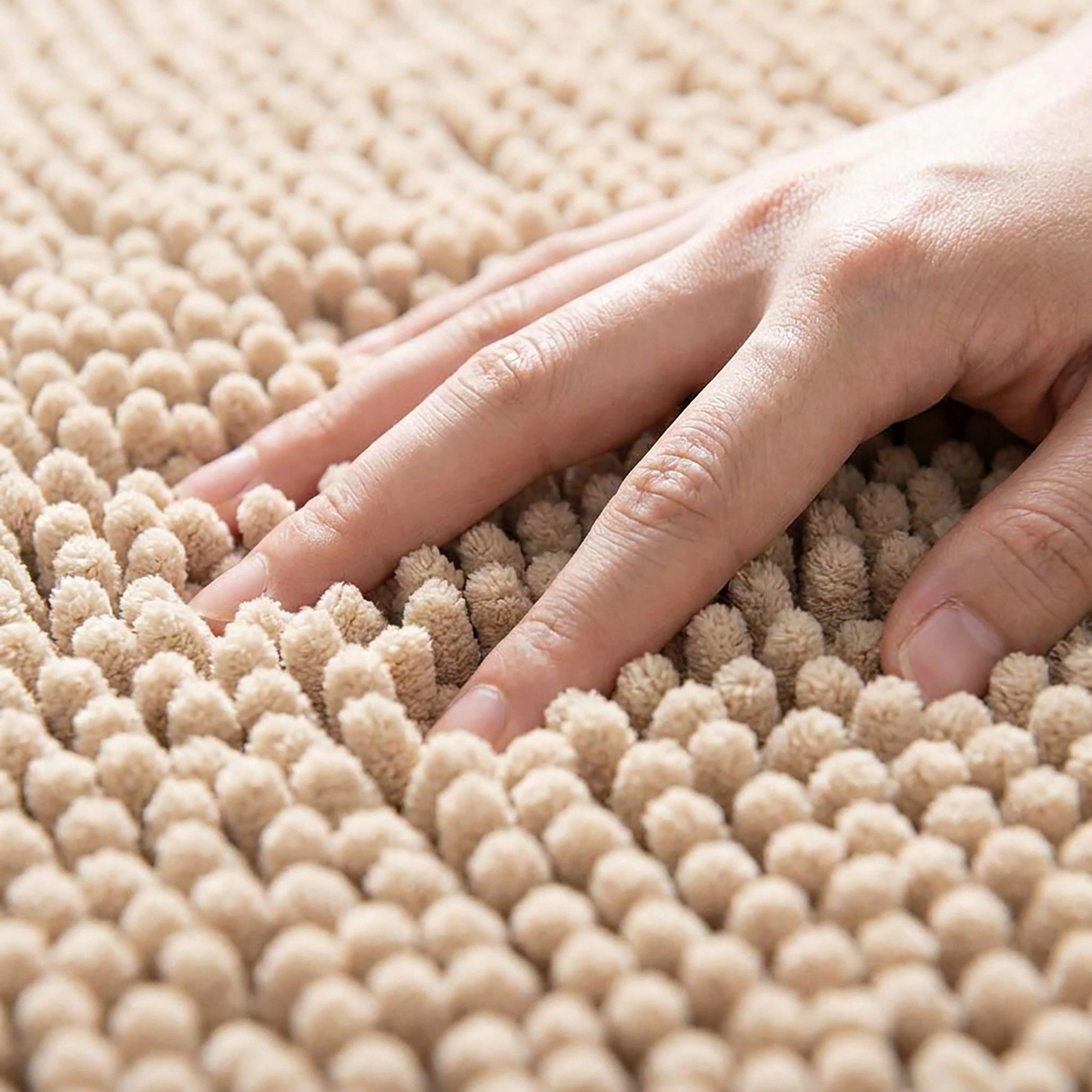 Alilang Unisex Chenille Bath Mat with Plush Noodle Texture and Non Slip Backing